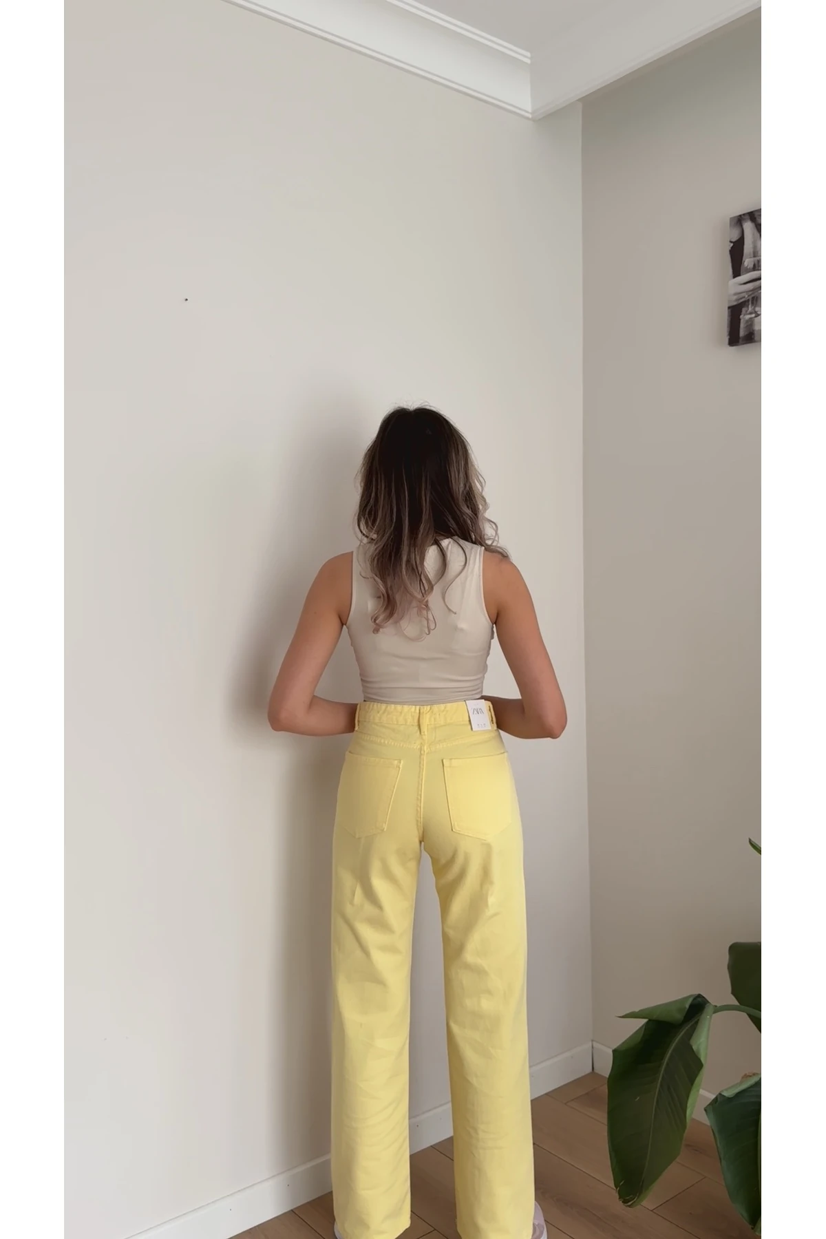 Yüksek Bel Düz Paça Jean Pantolon