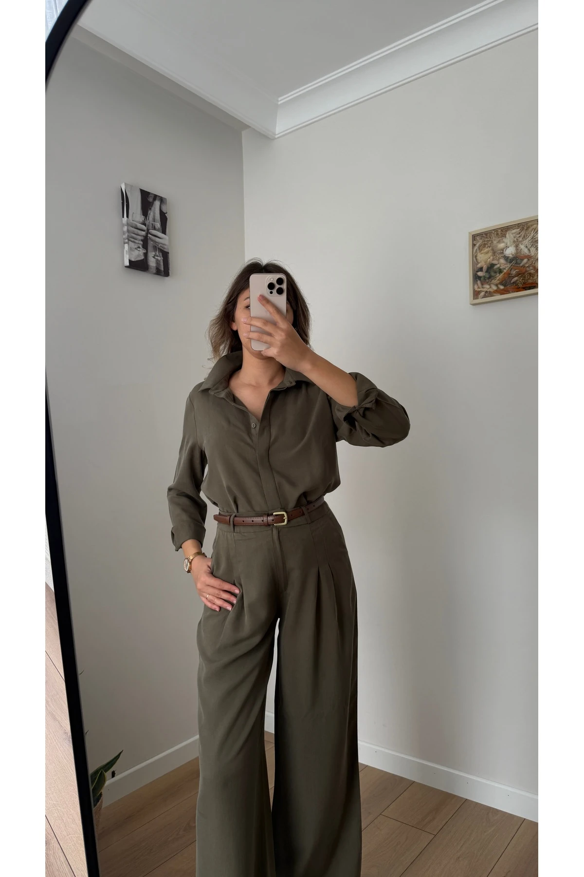 Gömlek Pantolon Takım - Haki