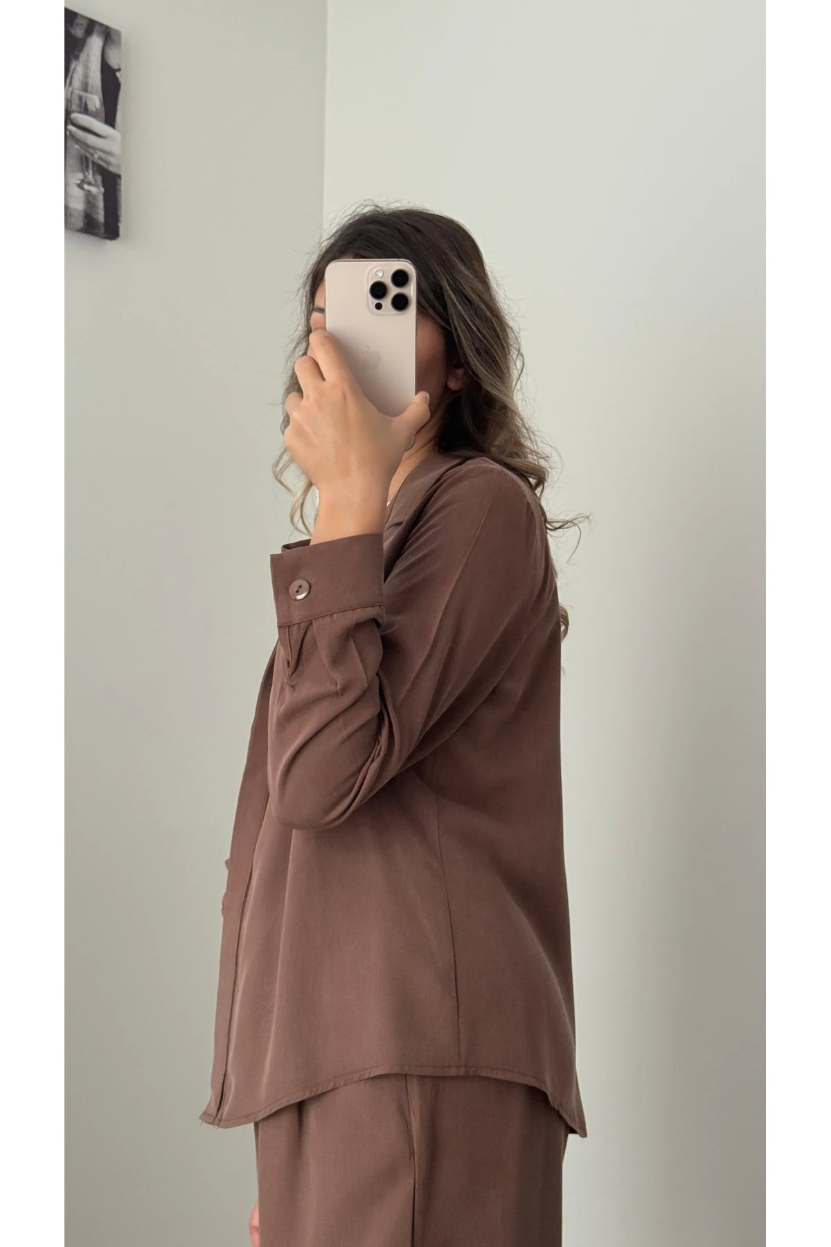 Gömlek Pantolon Takım - Kahverengi