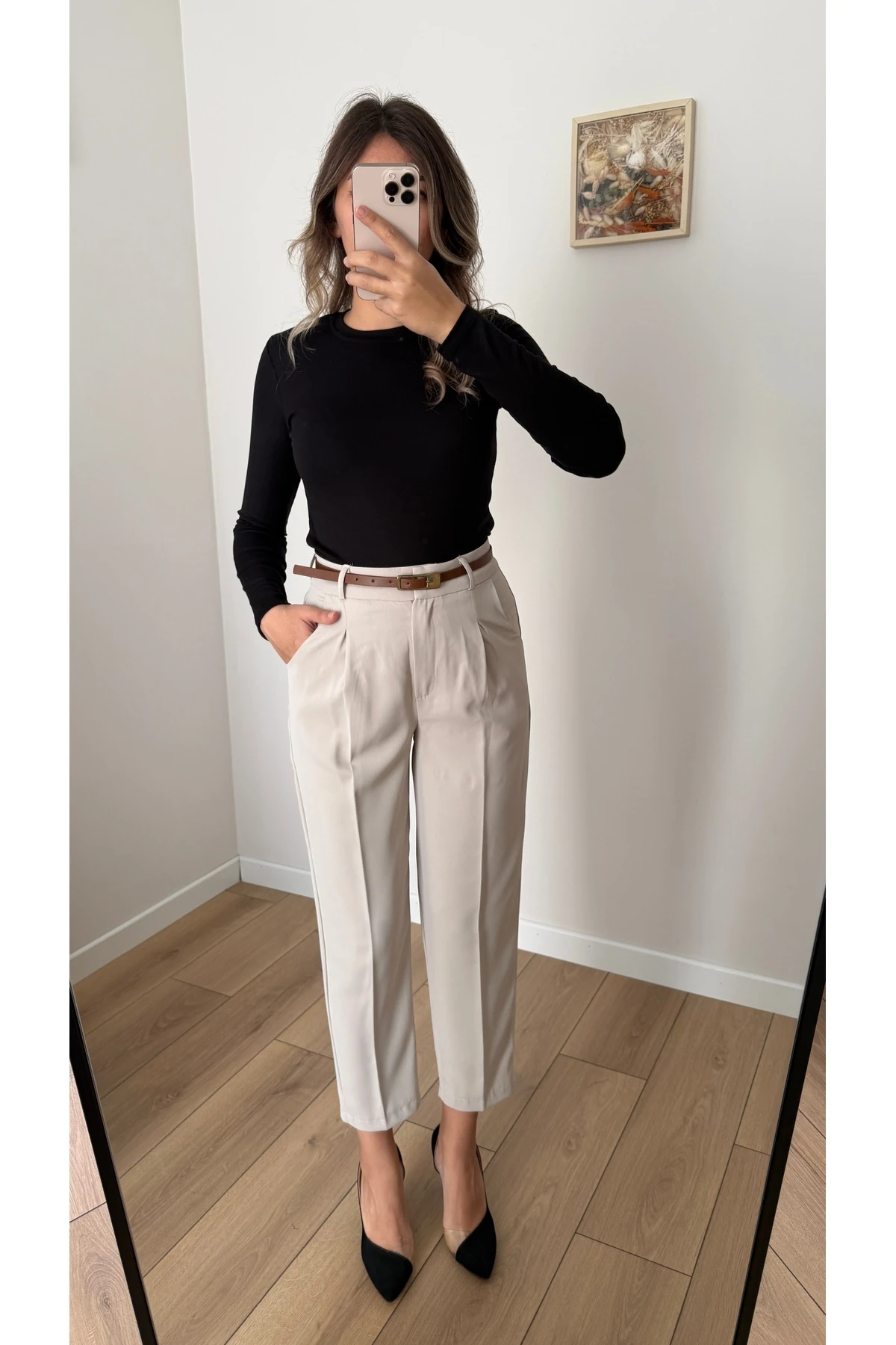 Parmak Geçme Detaylı Uzun Kollu Basic Body