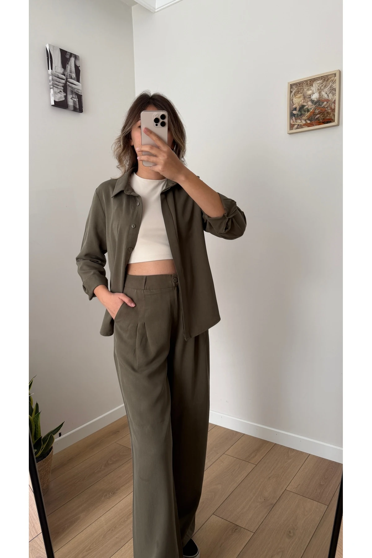 Gömlek Pantolon Takım - Haki