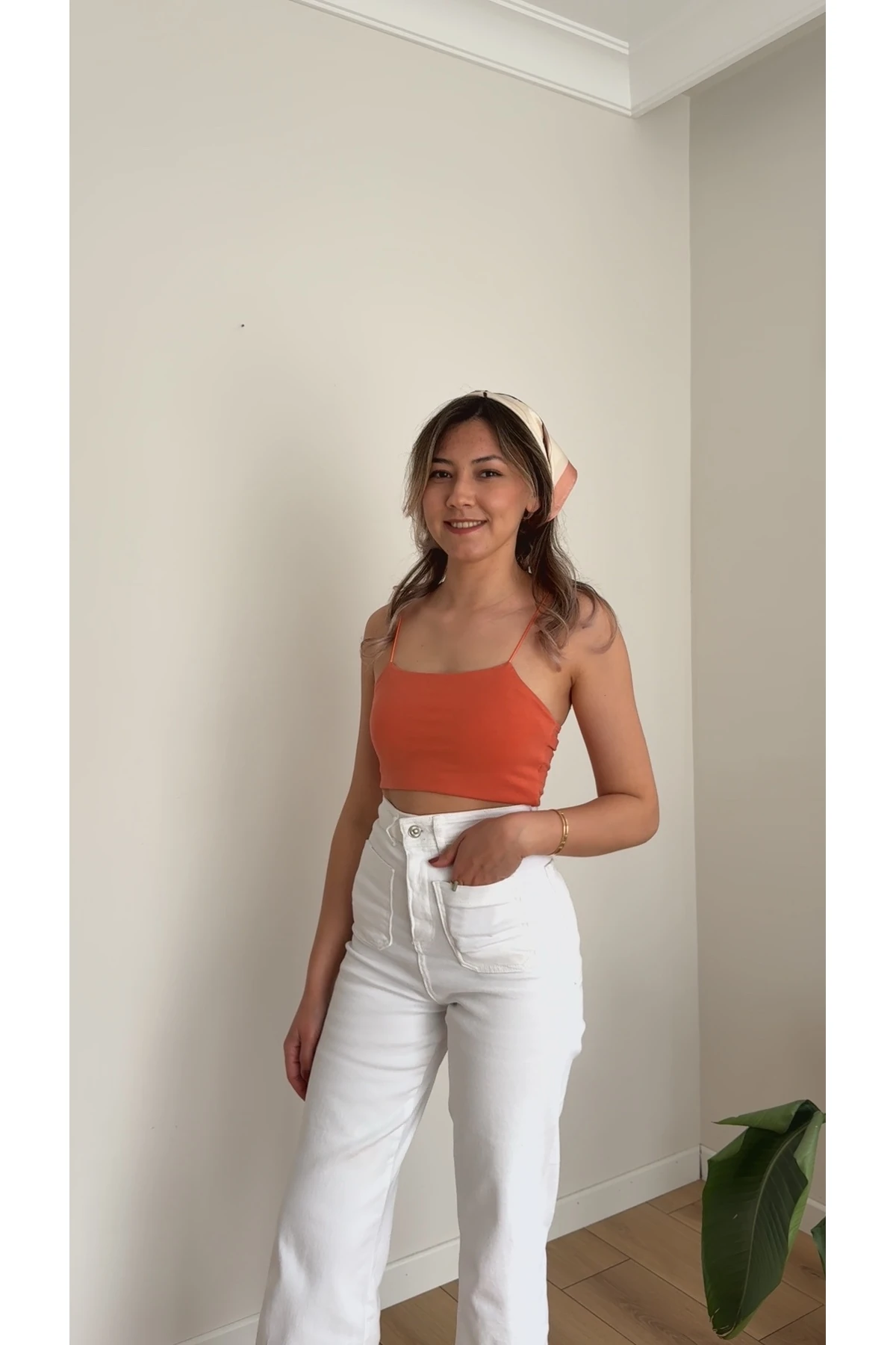 Ön Cepli Yüksek Bel Flare Jean