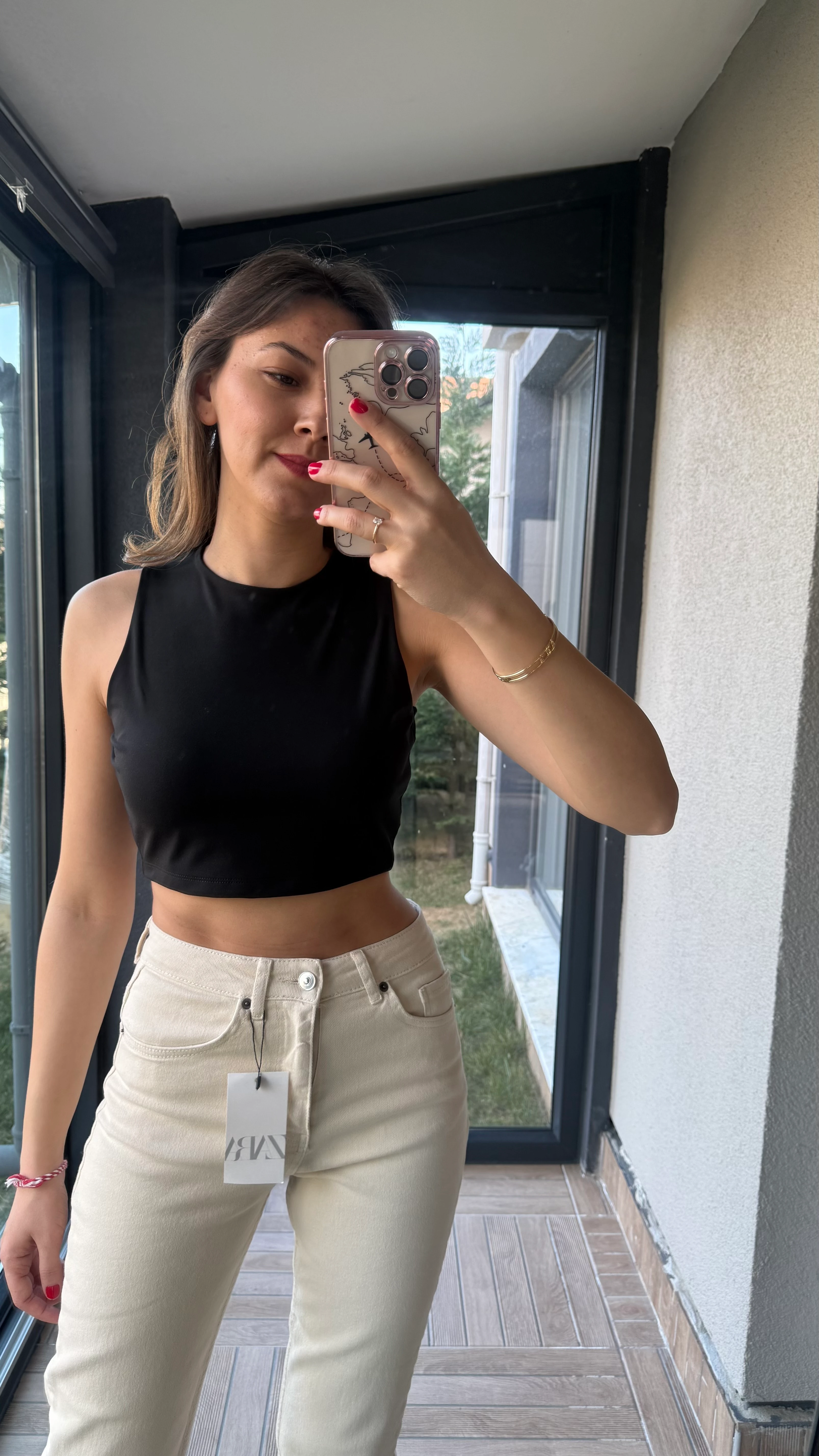 Sıfır Kol Basic Pamuk Crop Body - Siyah