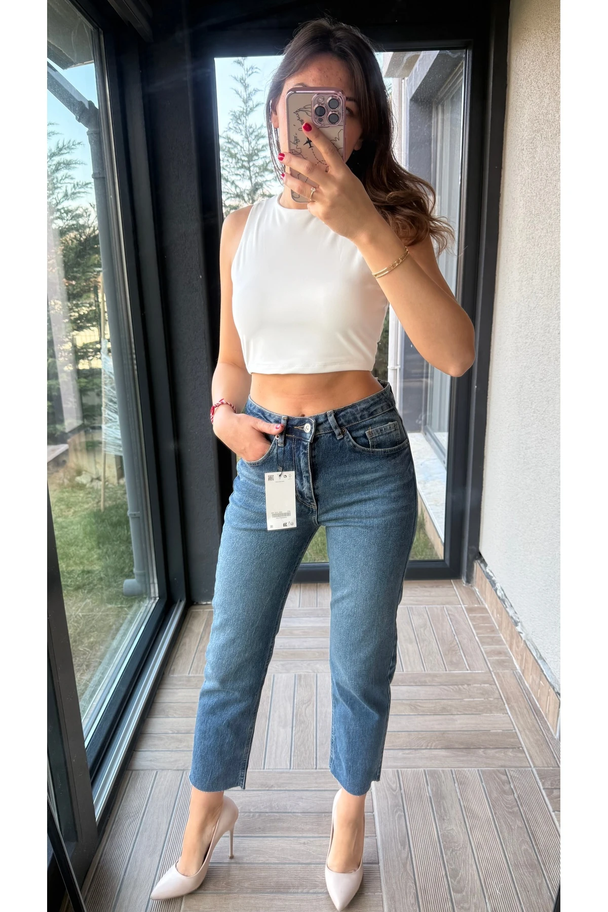 Sıfır Kol Basic Pamuk Crop Body