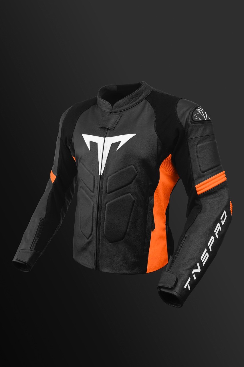 TNS PRO Nova Specter Deri Motorcu Montu - Turuncu