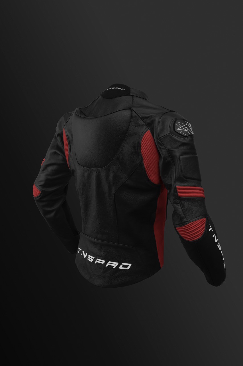 TNS PRO Nova Specter Deri Motorcu Montu - Kırmızı