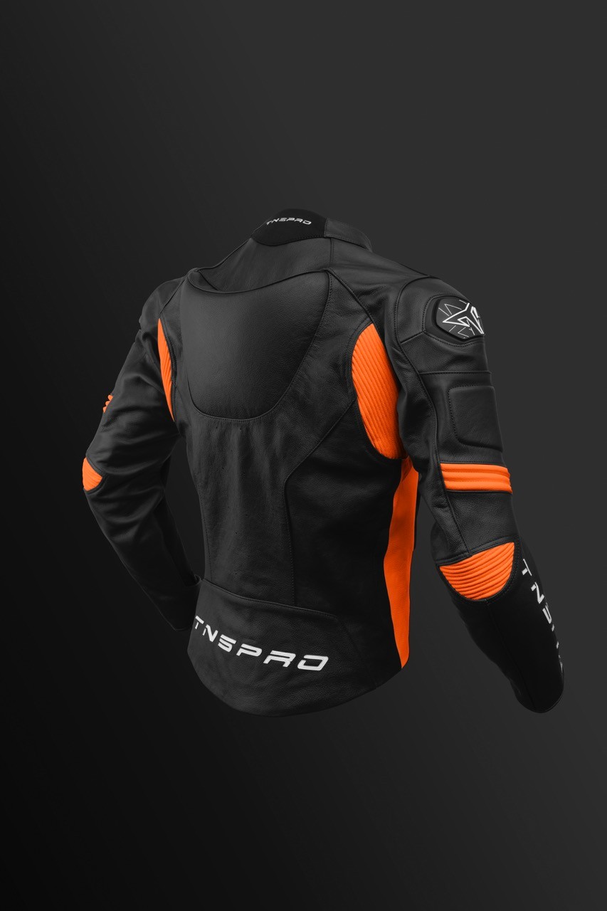 TNS PRO Nova Specter Deri Motorcu Montu - Turuncu