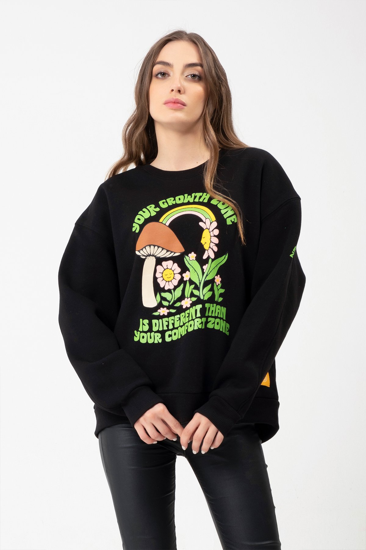 Growth Zone Bisiklet Yaka İçi Polarlı Unisex Sweatshirt