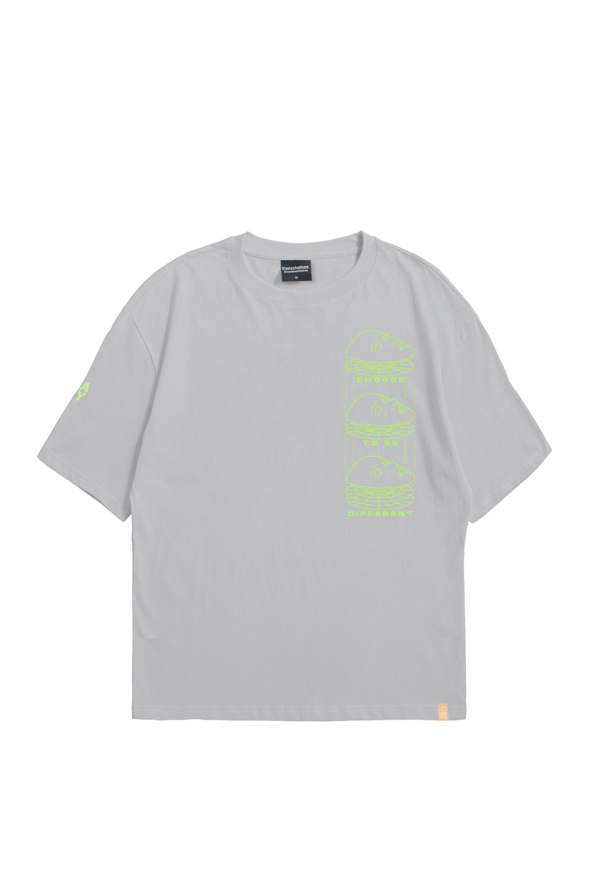 EAZY Choose Different Unisex Oversize Baskılı Kısa Kollu T-Shirt
