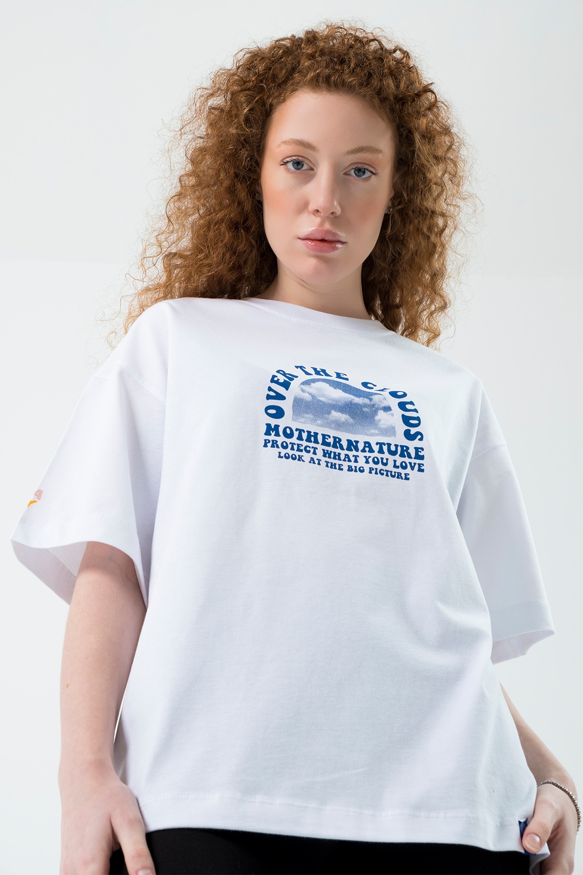 EAZY Cloud Unisex Extra Oversize Baskılı Kısa Kollu T-Shirt