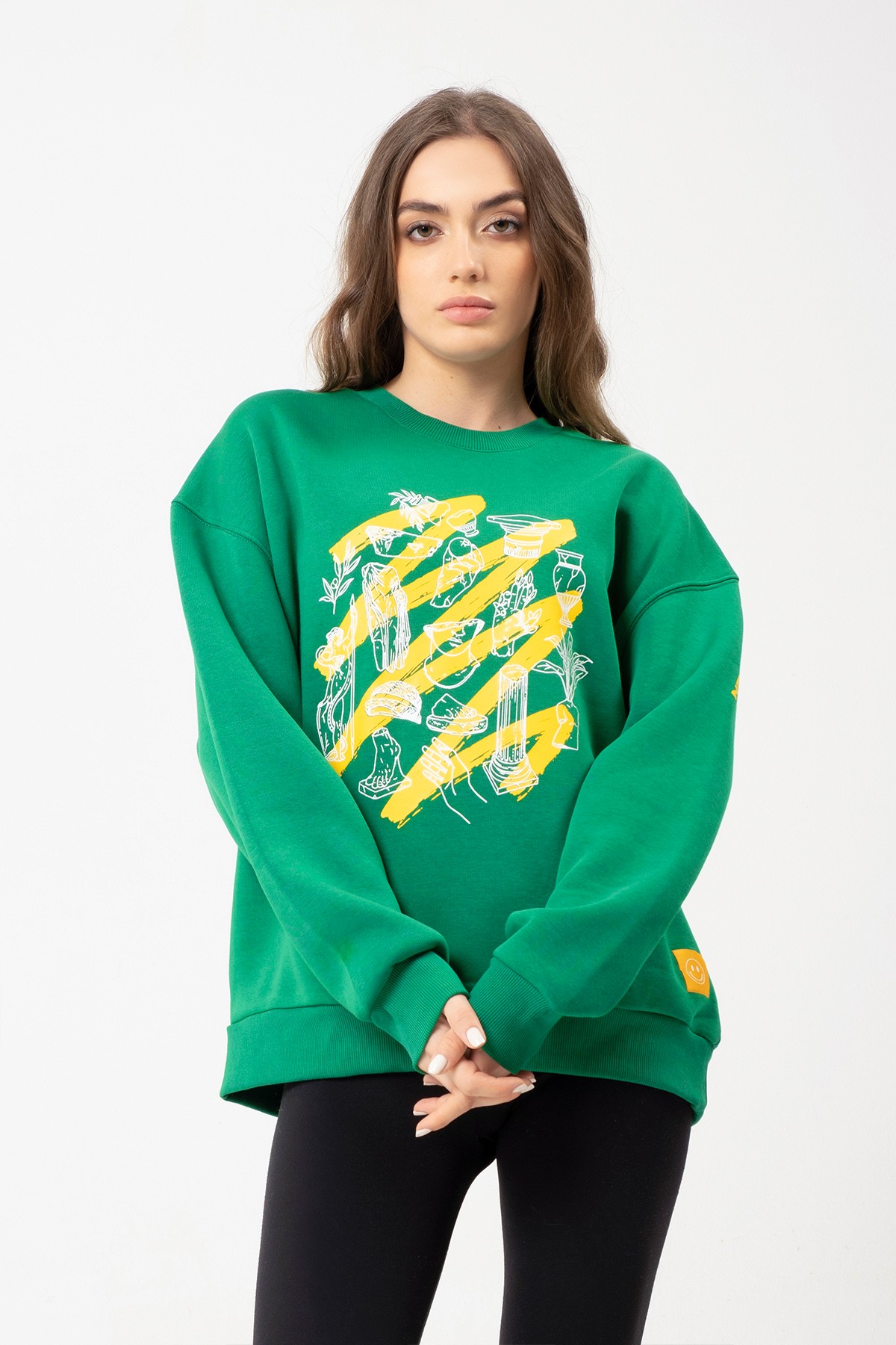 Ancient Modern Bisiklet Yaka İçi Polarlı Unisex Sweatshirt