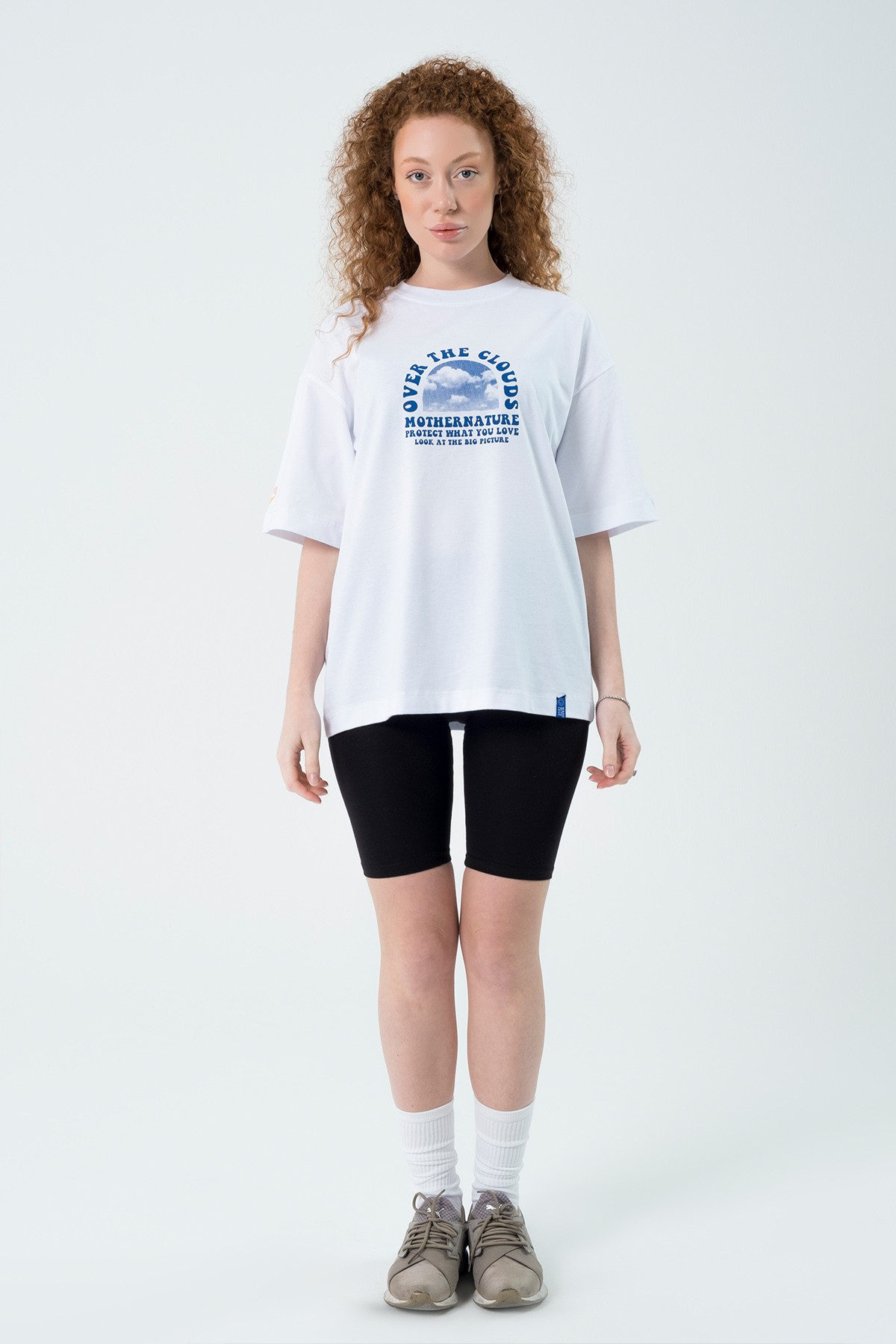 EAZY Cloud Unisex Extra Oversize Baskılı Kısa Kollu T-Shirt