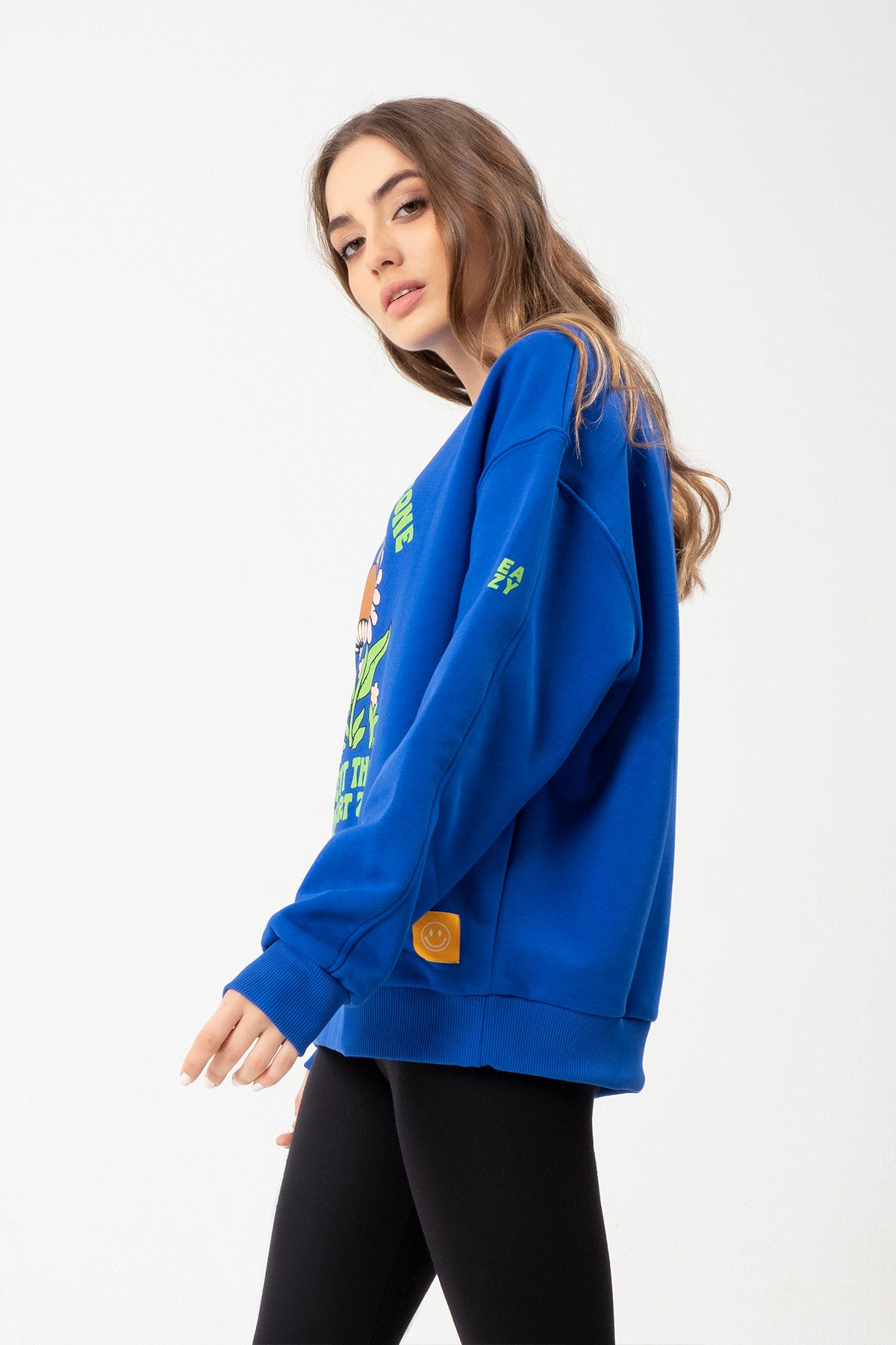 Growth Zone Bisiklet Yaka İçi Polarlı Unisex Sweatshirt