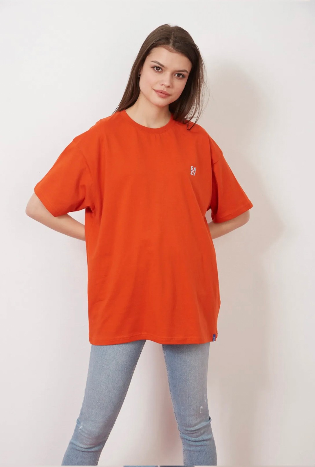 EAZY Ornament Unisex Oversize Baskılı Kısa Kollu T-Shirt
