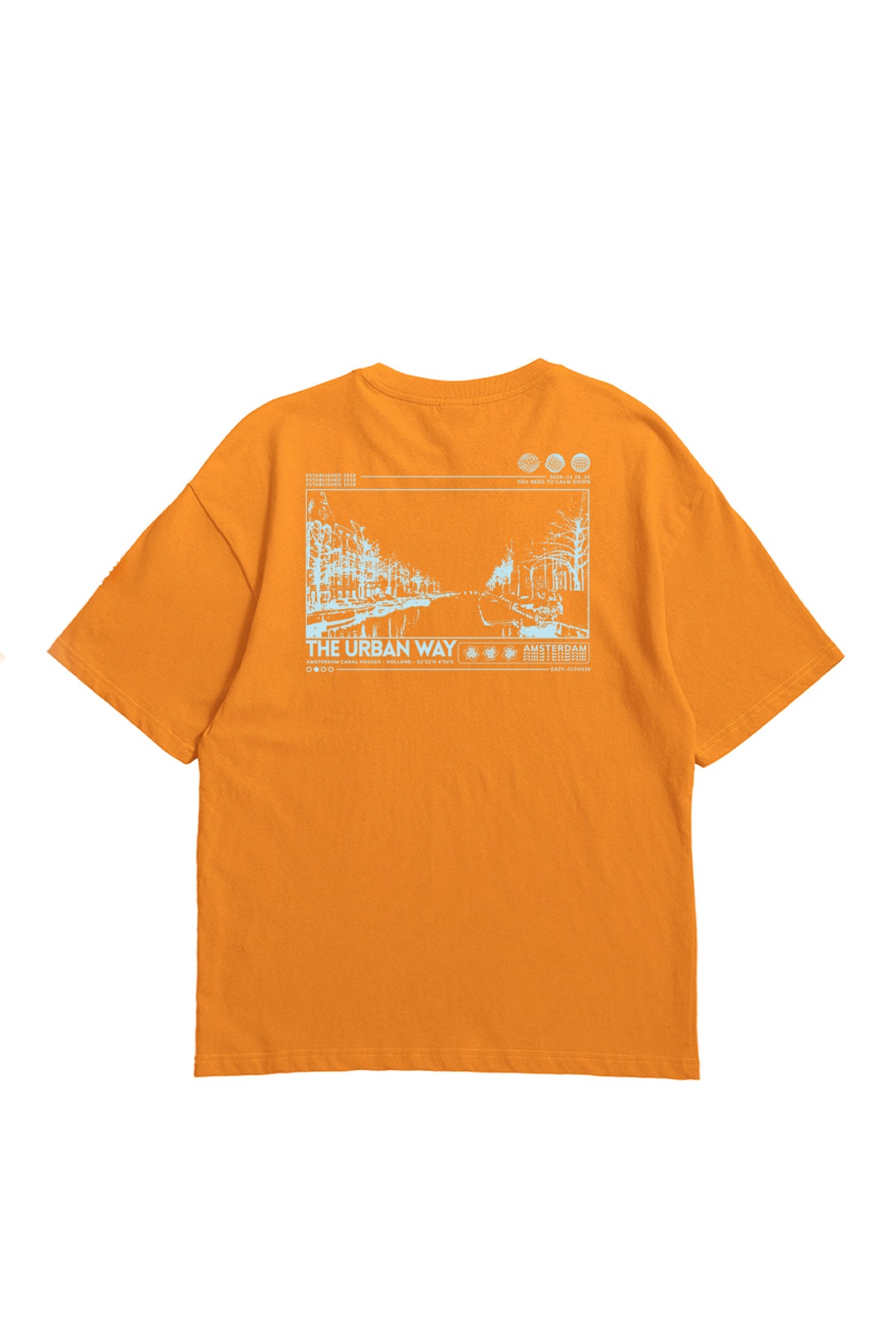 EAZY Amsterdam Unisex Oversize Baskılı Kısa Kollu T-Shirt