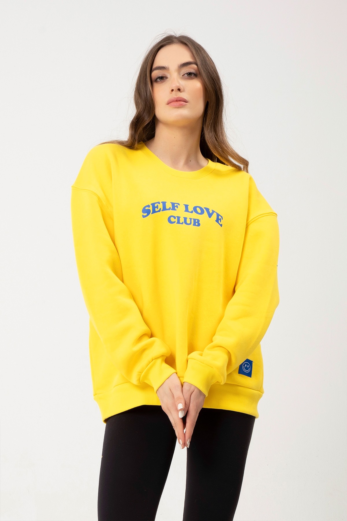 Self Love Bisiklet Yaka İçi Polarlı Unisex Sweatshirt