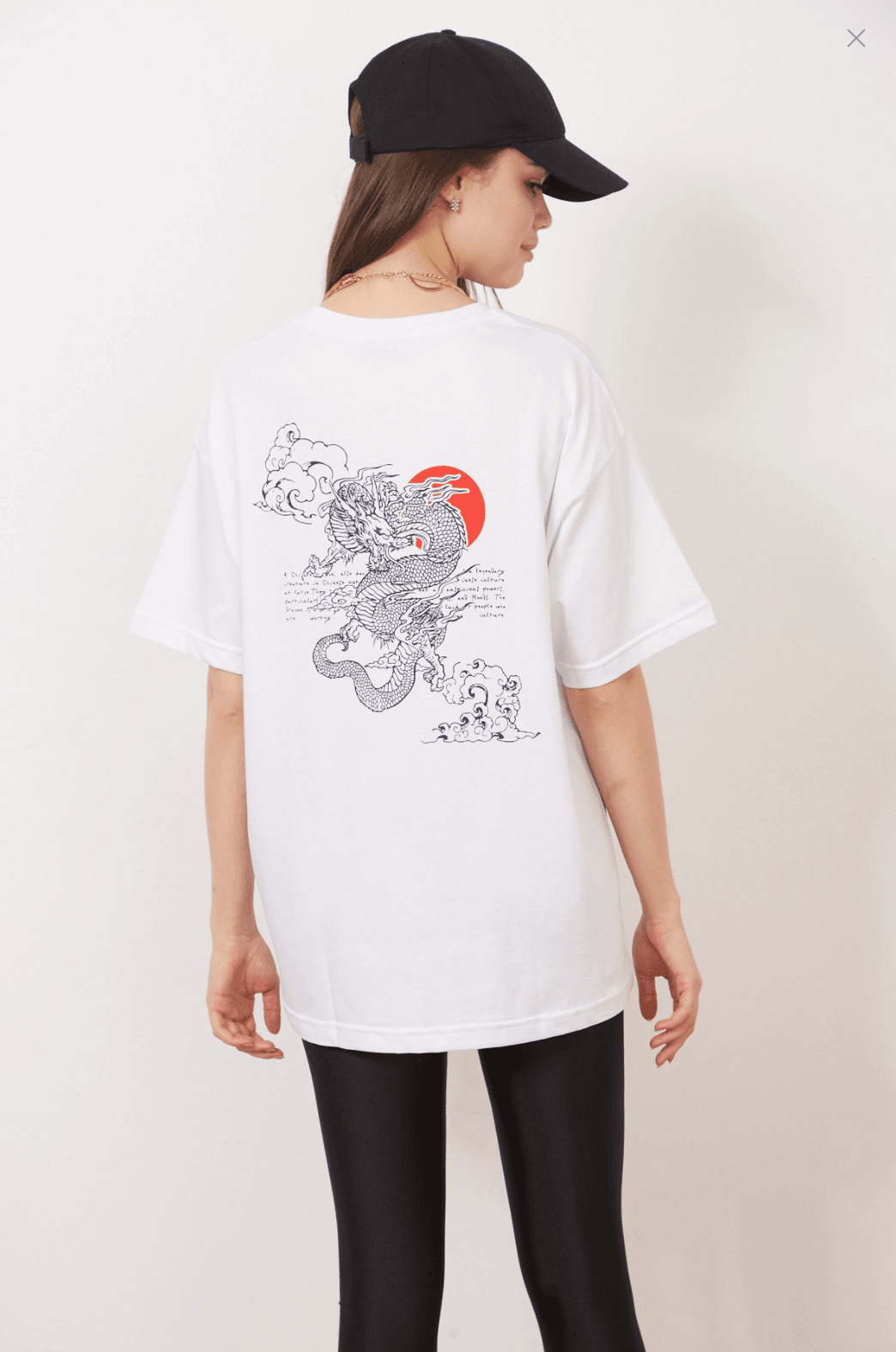 Eazy Chinese Dragon Unisex Oversize Baskılı Kısa Kollu T-Shirt