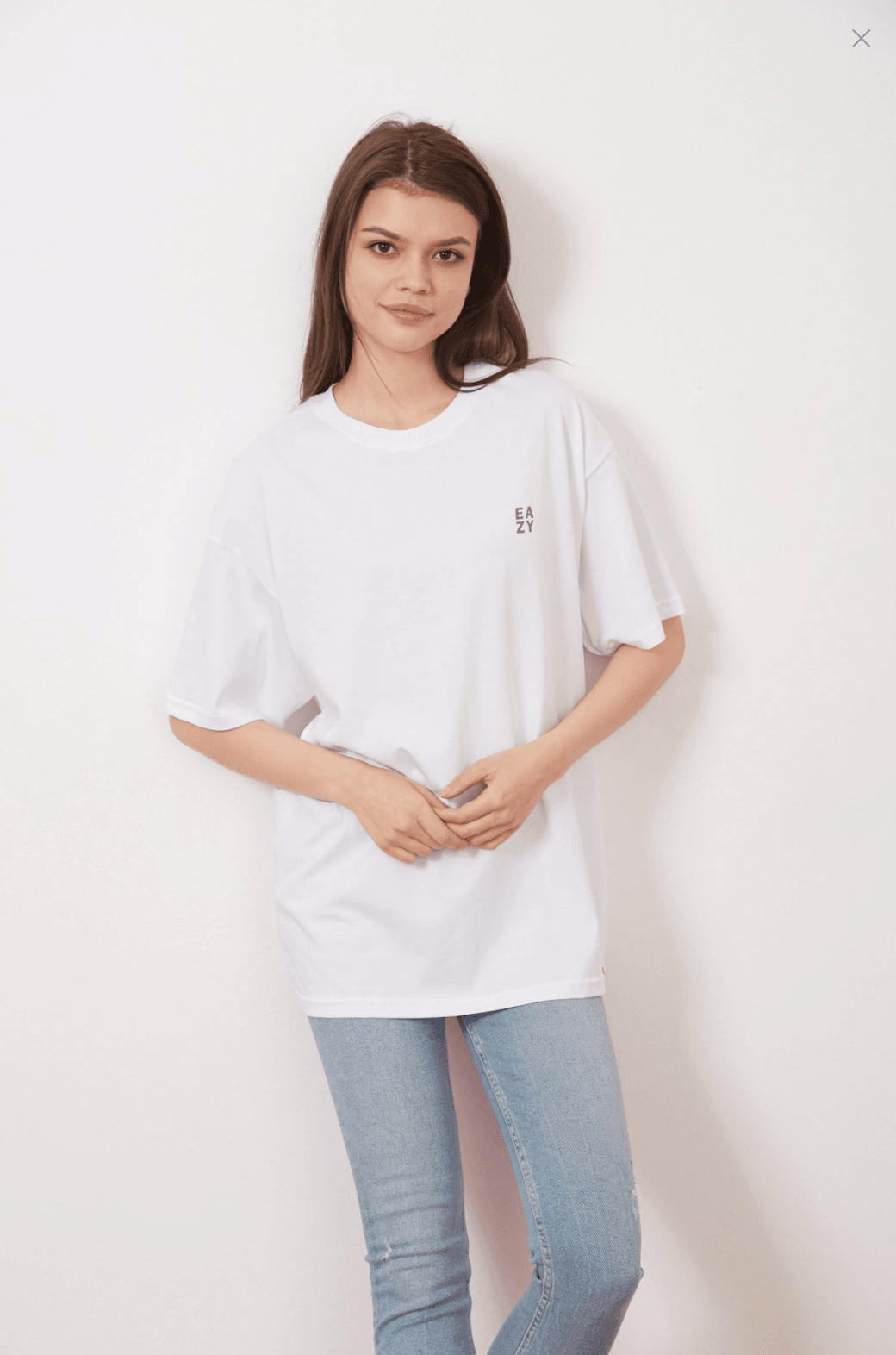 Eazy Angels Unisex Oversize Baskılı Kısa Kollu T-Shirt