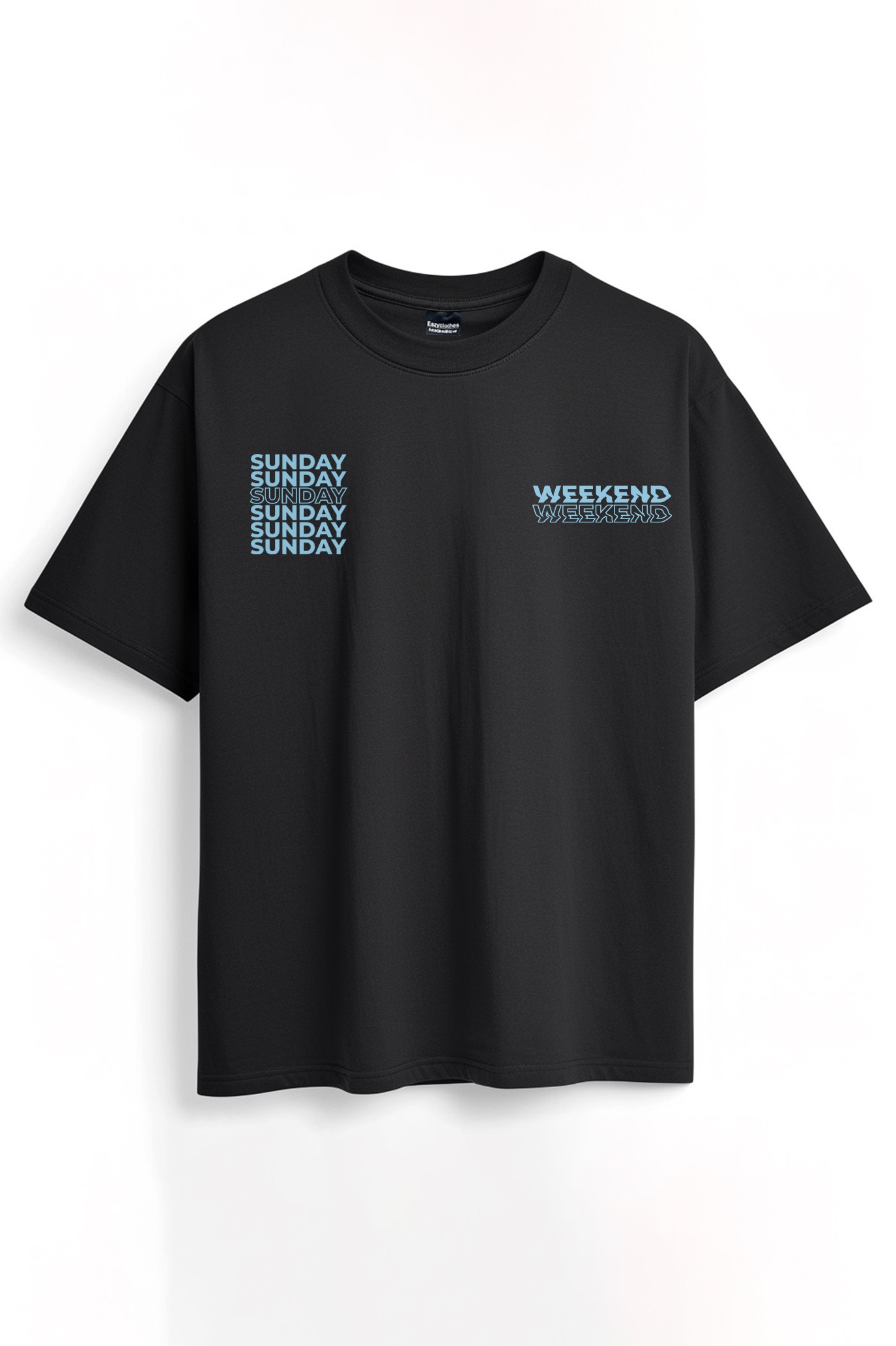 EAZY Weekend Unisex Oversize Baskılı Kısa Kollu T-Shirt