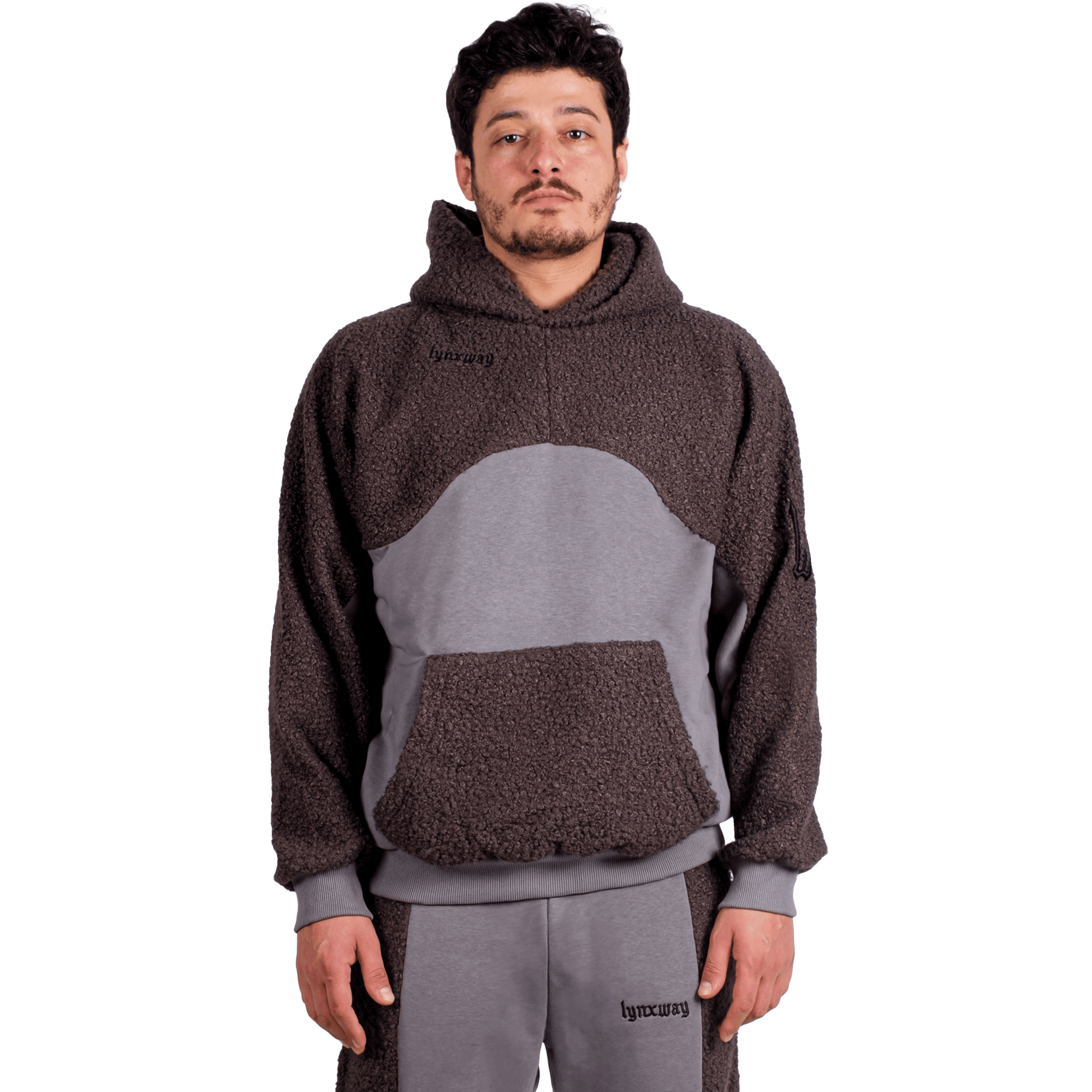 Antrasit Gri Sherpa Sweat