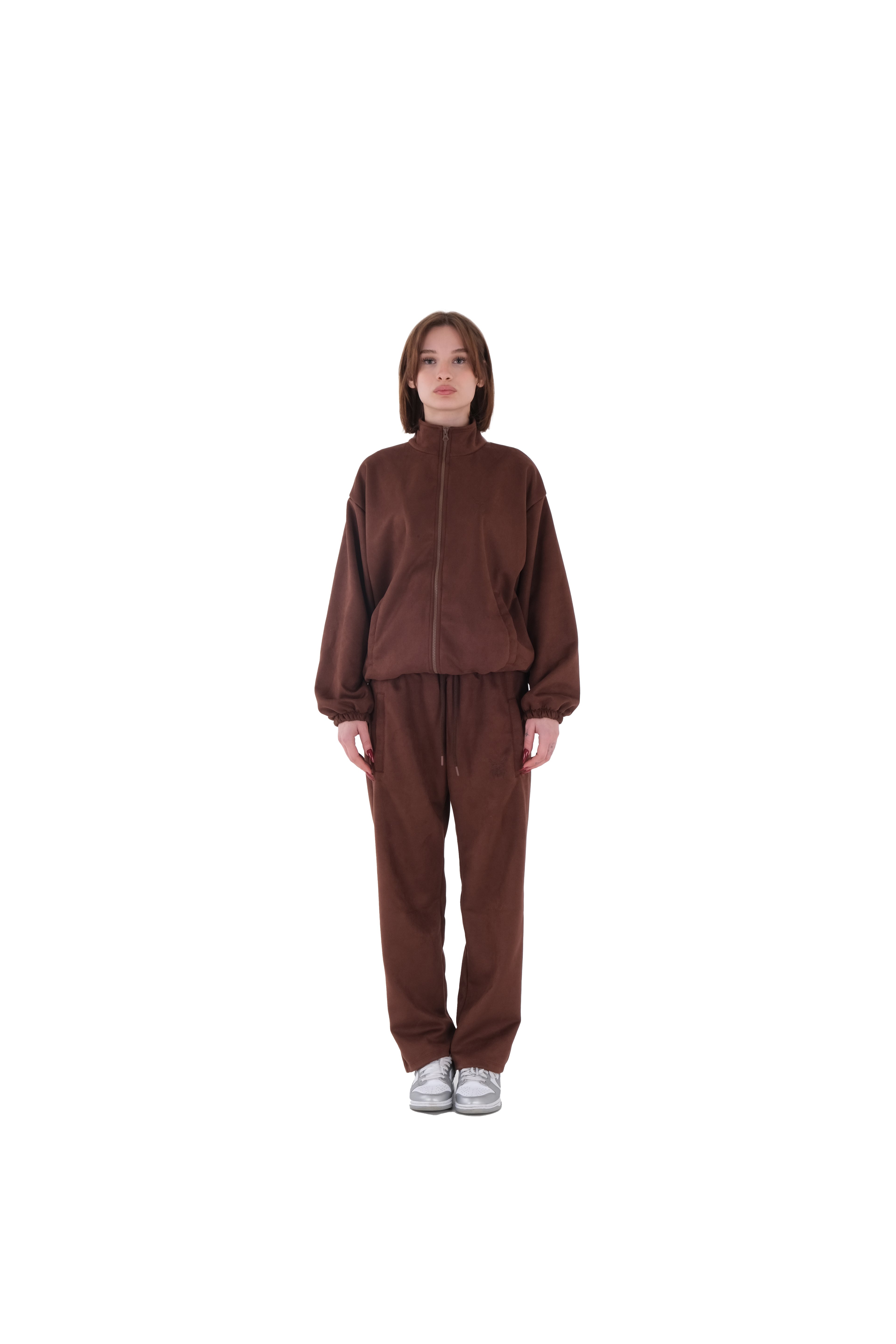 Kahverengi Süet Tracksuit