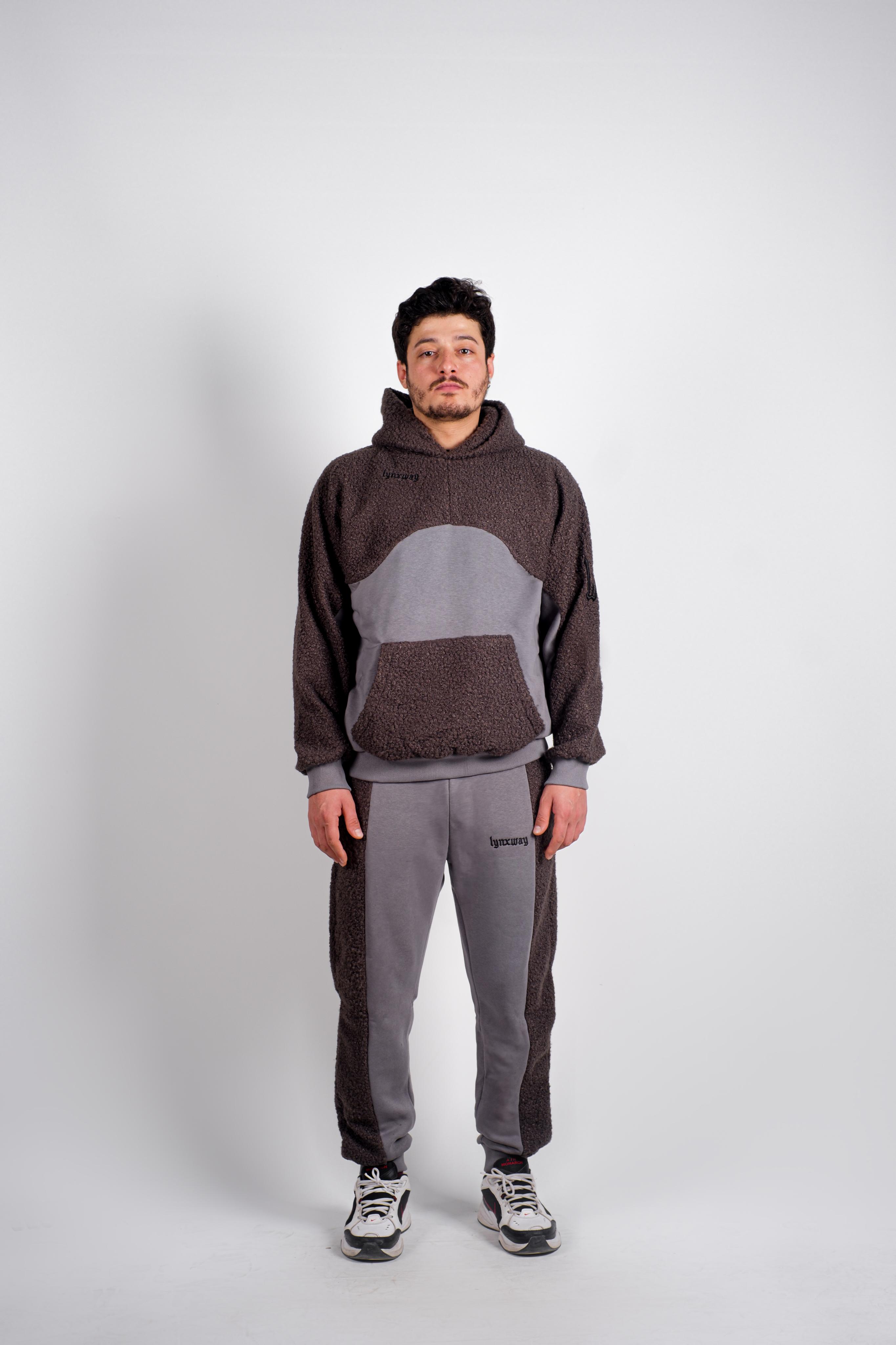 Antrasit Gri Sherpa Sweatpant