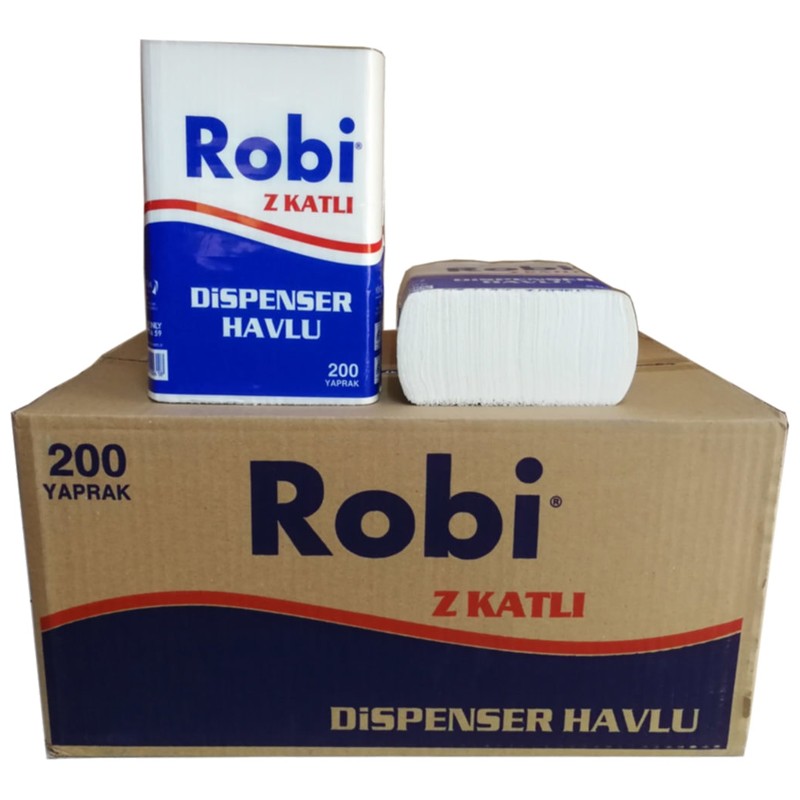 Robi Z Katlı Dispenser Havlu 200'lü 12 Paket