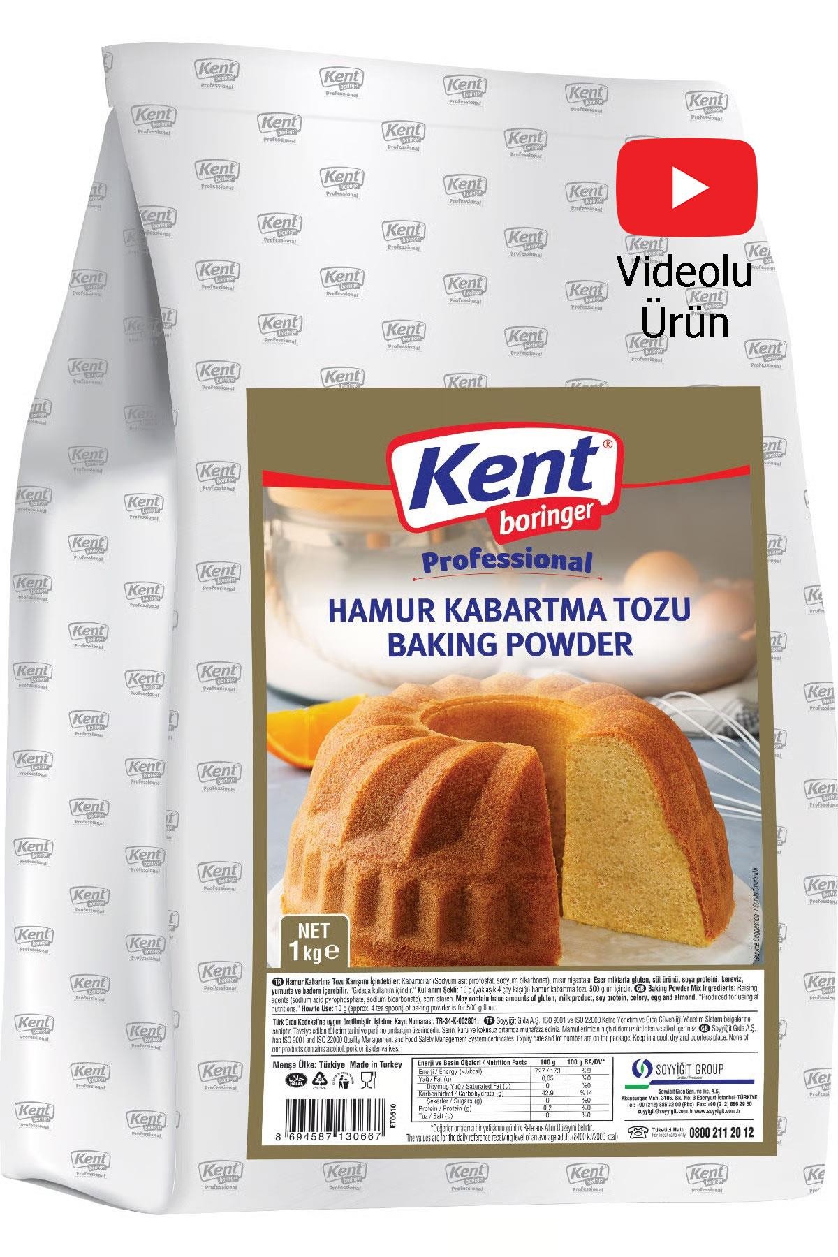 Kent Boringer Proffesional Hamur Kabartma Tozu 1 Kg