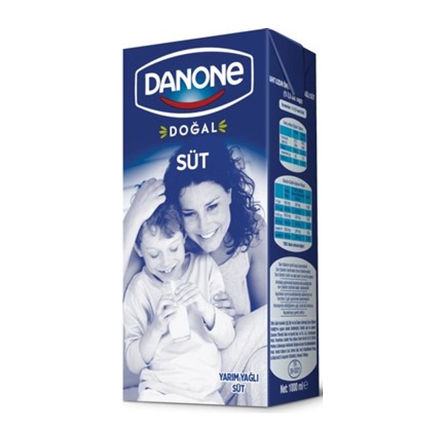 Danone UHT Yarım Yağlı 1 L - 12 Adet Koli