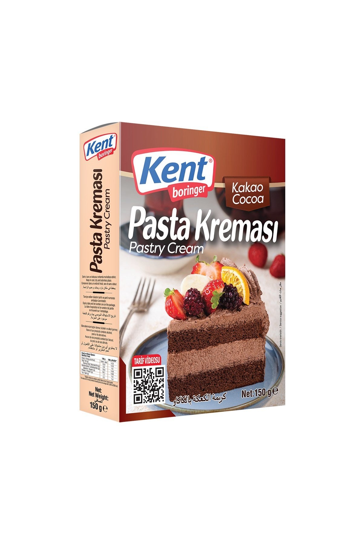 Kent Boringer Pasta Kreması Kakaolu 150 Gr - 12 Adet Koli