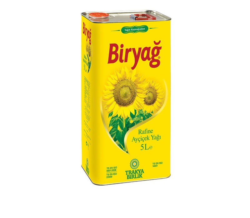 Biryağ 5 Lt Ayçiçek Yağı Teneke