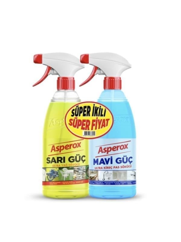 Asperox Sarı Güç ve Mavi Güç Süper İkili 1+1 L