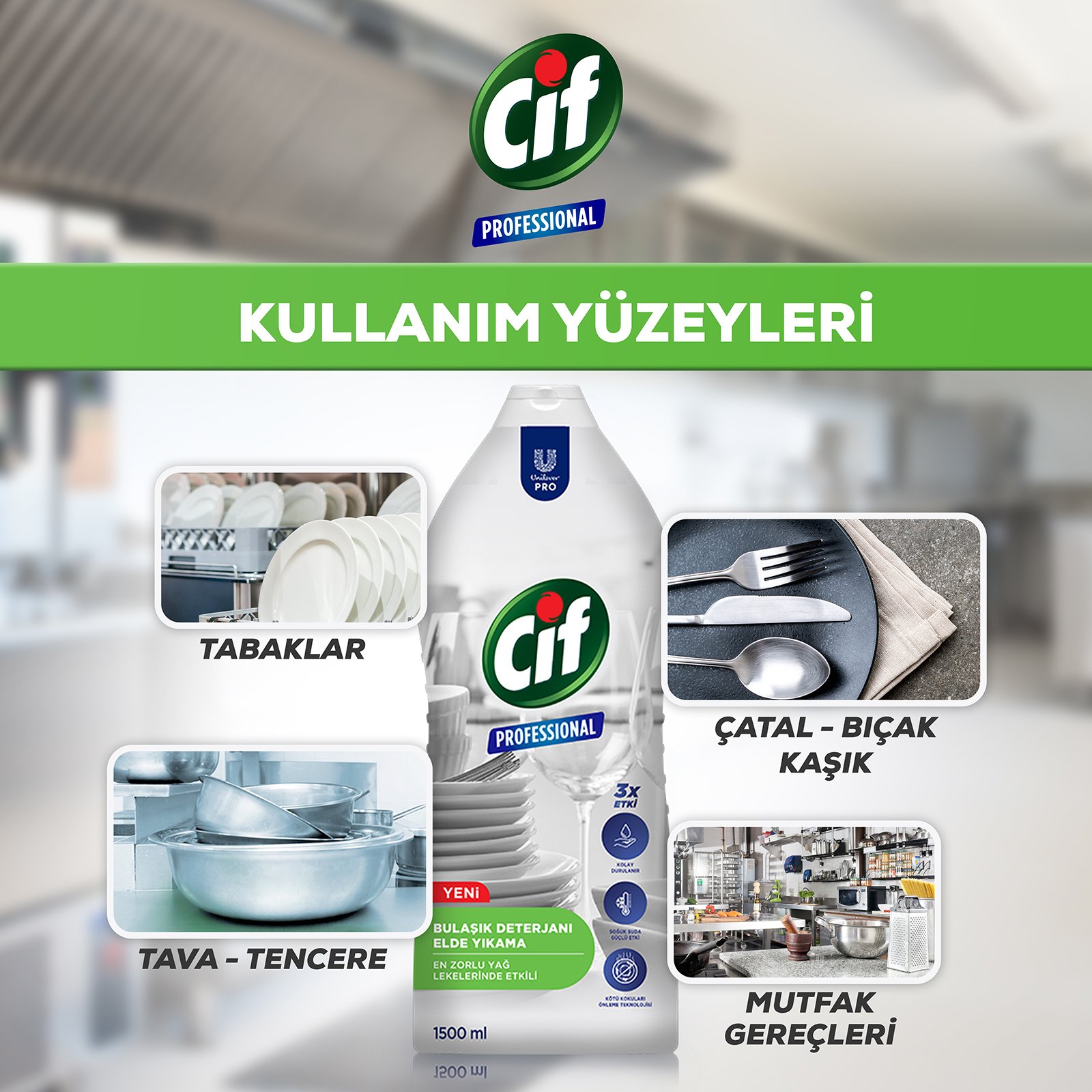 Cif Professional Elde Bulaşık Deterjanı 1.5 Lt