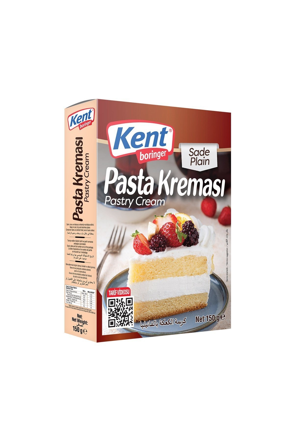 Kent Boringer Pasta Kreması Sade 150 Gr - 12 Adet Koli