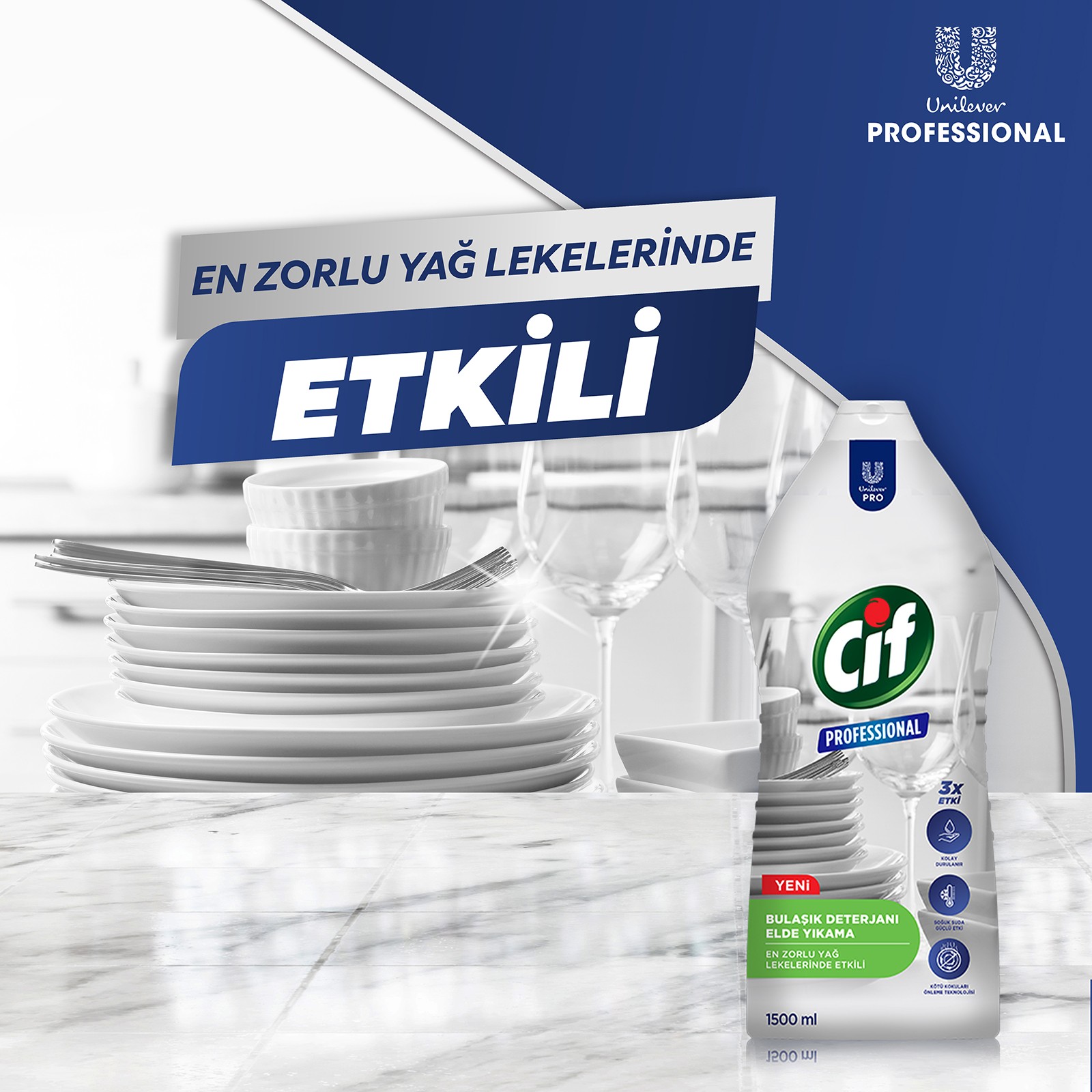 Cif Professional Elde Bulaşık Deterjanı 1.5 Lt