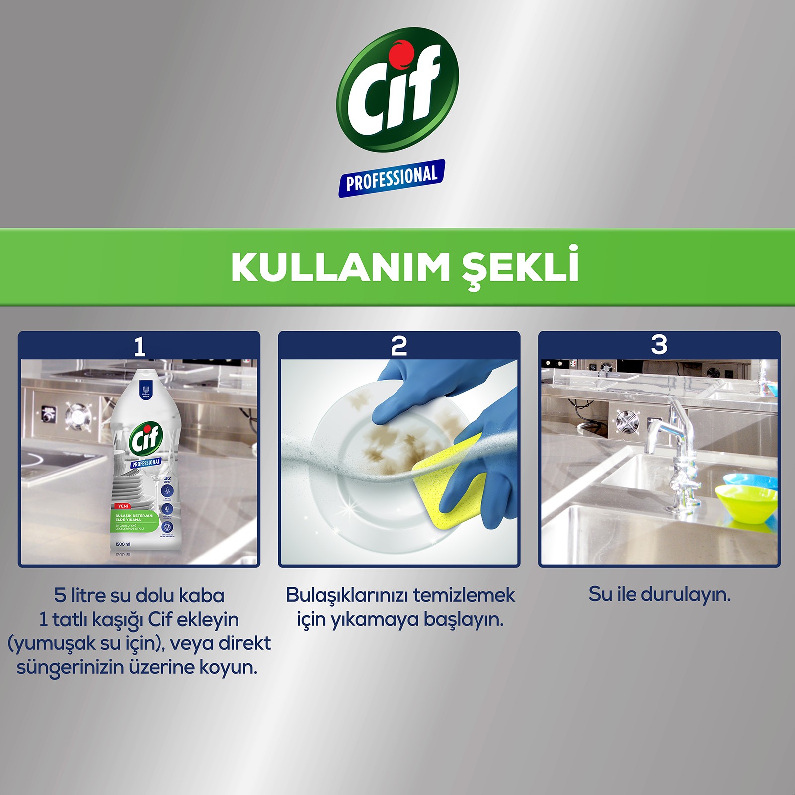 Cif Professional Elde Bulaşık Deterjanı 1.5 Lt