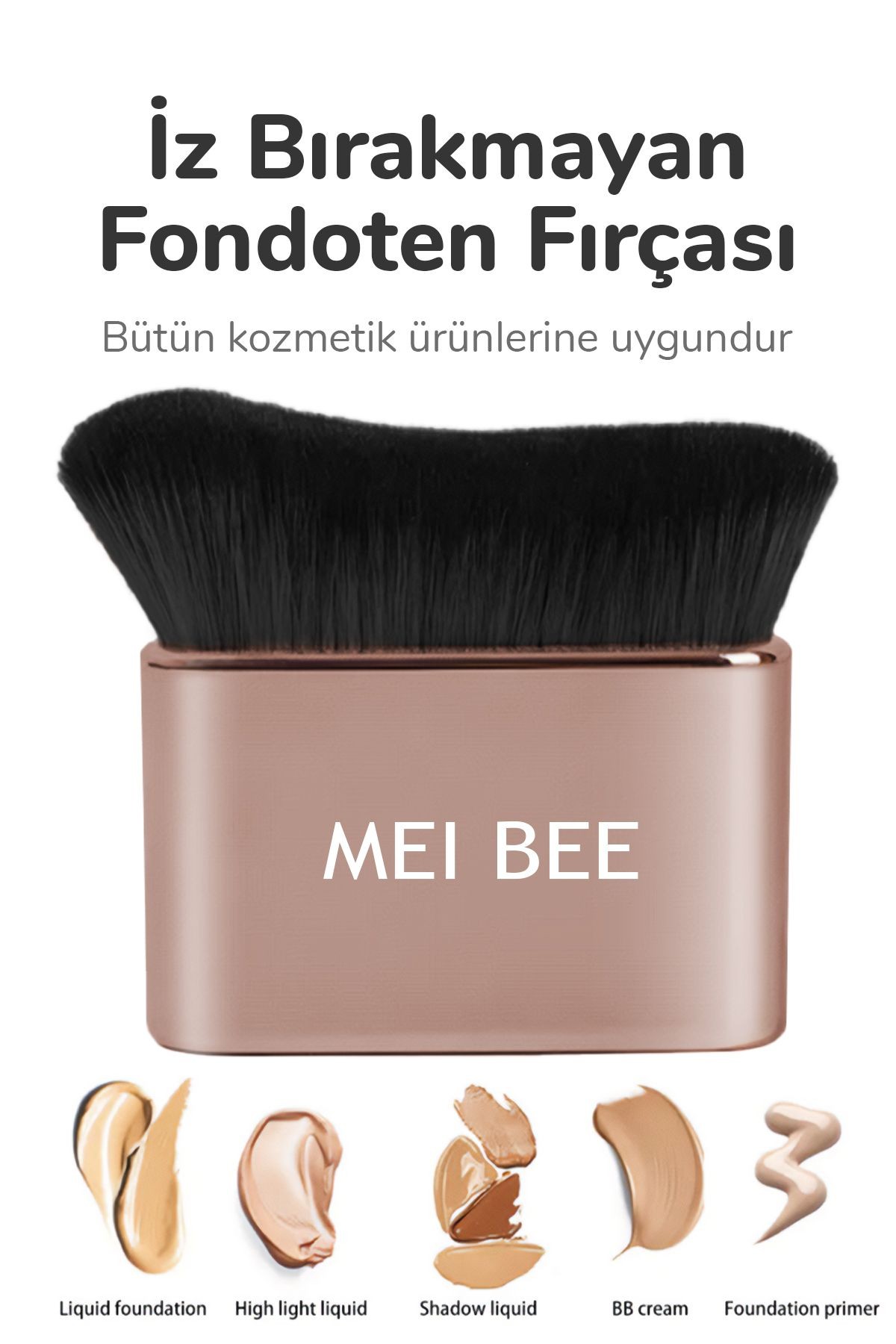 Bee Vegan Yüz Ve Vücut Fondöten Fırçası Bronzlaşma Fondoten Fırçası Face and Body Makeup Brush
