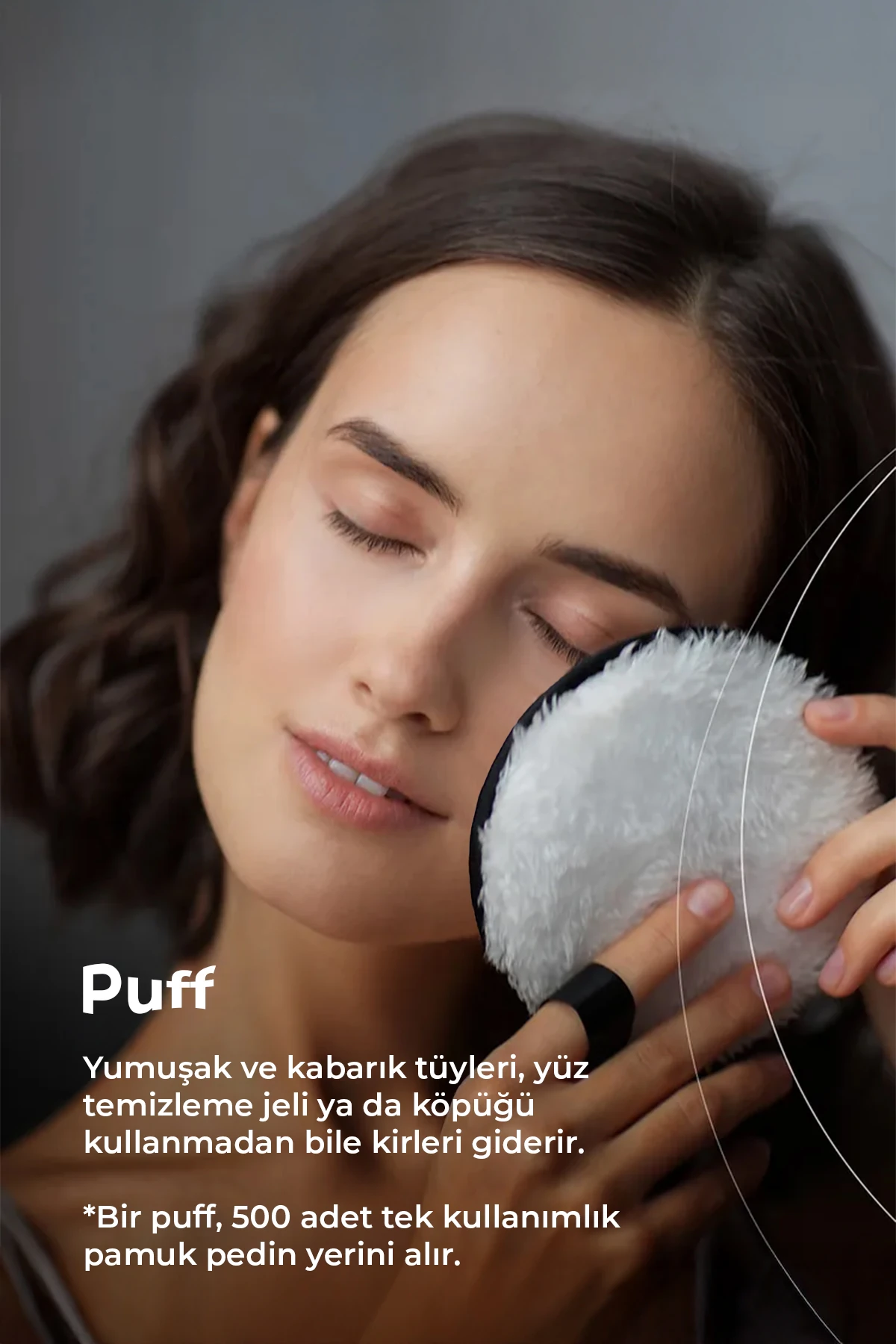 2’li Set Tekrar Kullanılabilir Makyaj Temizleme Pedi – Nazik Temizleme, Yıkanabilir | Mor Desenli