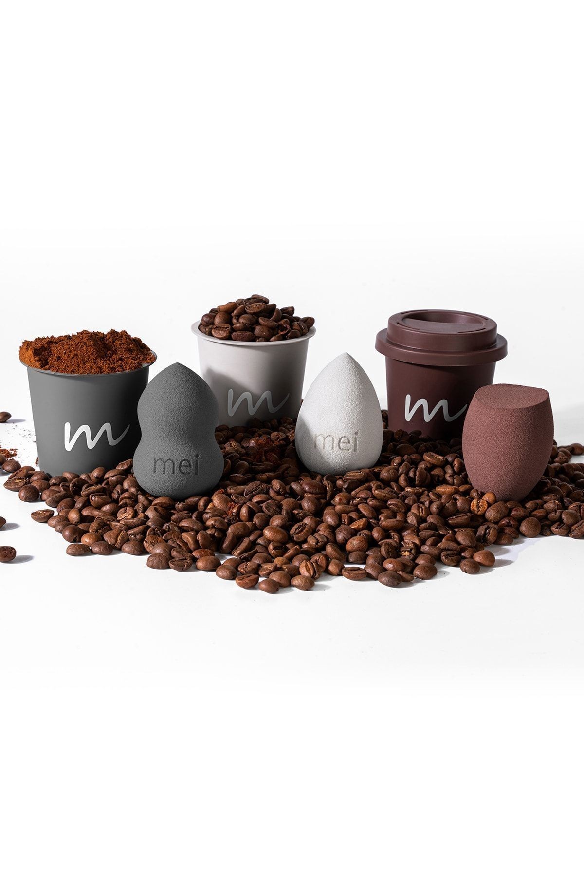 Makyaj Süngeri Fondöten Emmeyen Sponge Coffee Cup Hijyenik Kahverengi 1 Pro 1 Mini
