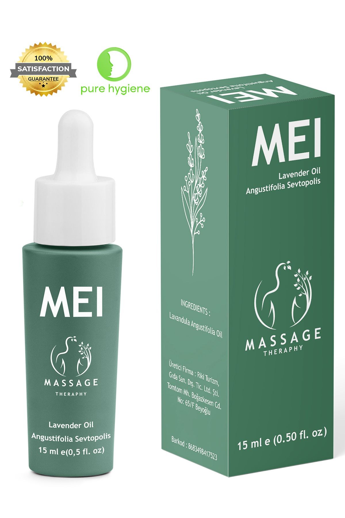 %100 Saf Doğal Natural Lavanta Uçucu Yağı ( 15 ml )