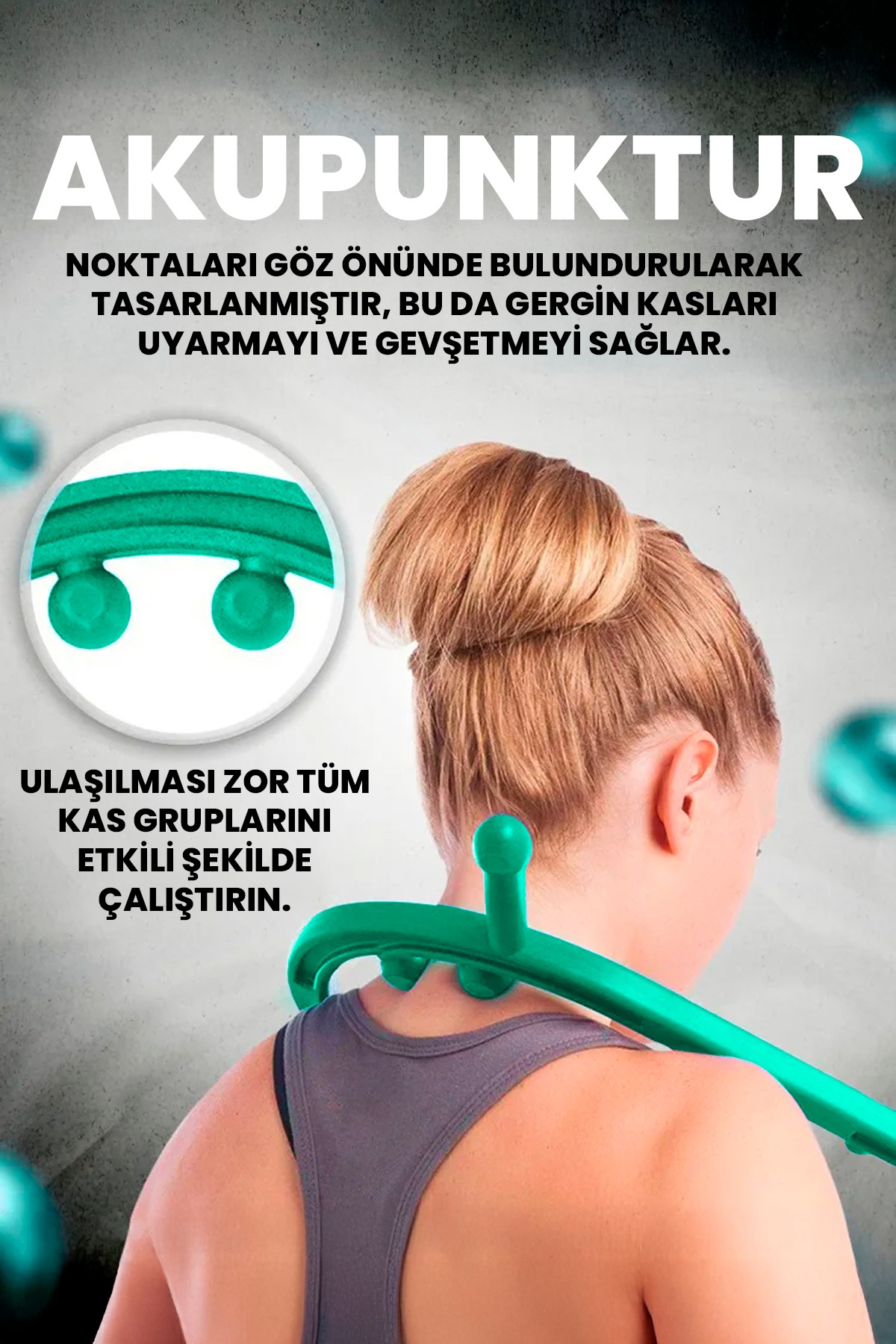 Tetik Noktası Masaj Kancası | Boyun Sırt Omuz Ayak Bacak Kas Ağrısı Giderici Derin Doku Masaj Aleti