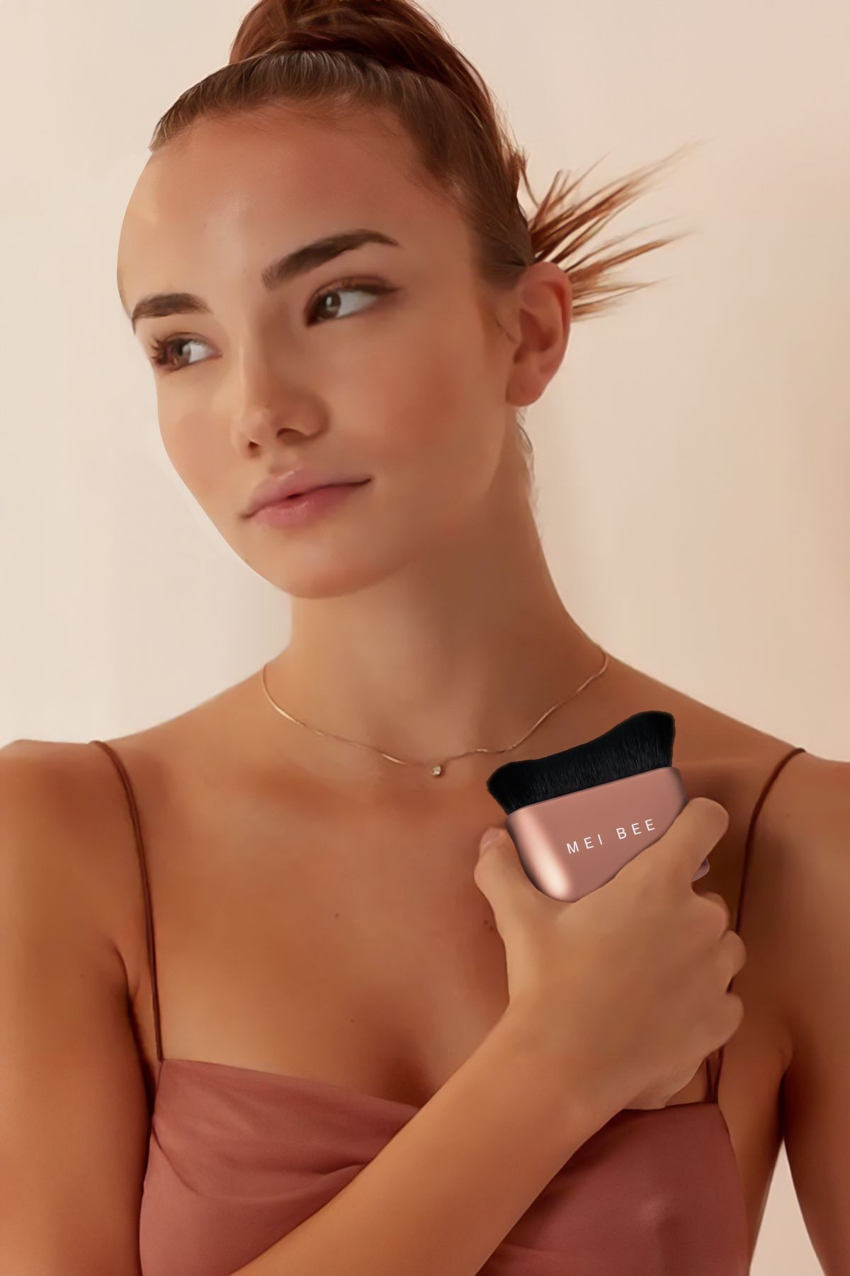 Bee Vegan Yüz Ve Vücut Fondöten Fırçası Bronzlaşma Fondoten Fırçası Face and Body Makeup Brush