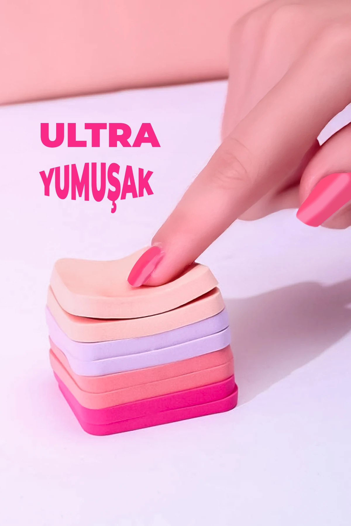 20’li Makyaj Sünger Seti Damla & Kesik Sünger, Pudra Pufları, Far Aplikatörü, Toka Hediyeli