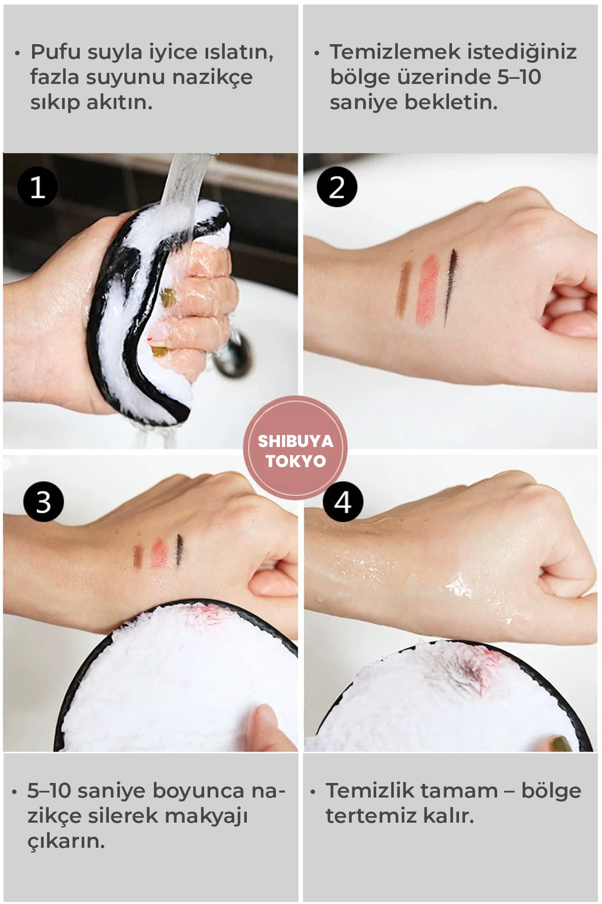 2’li Set Tekrar Kullanılabilir Makyaj Temizleme Pedi – Nazik Temizleme, Yıkanabilir | Mor Desenli