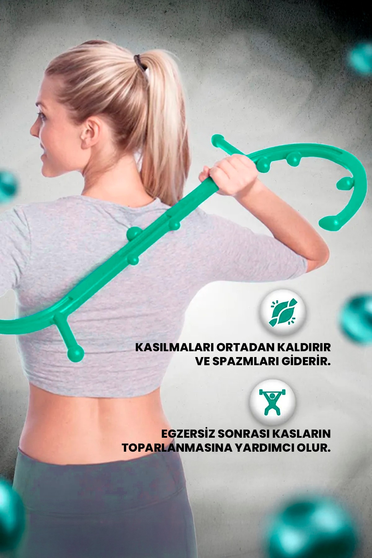 Tetik Noktası Masaj Kancası | Boyun Sırt Omuz Ayak Bacak Kas Ağrısı Giderici Derin Doku Masaj Aleti