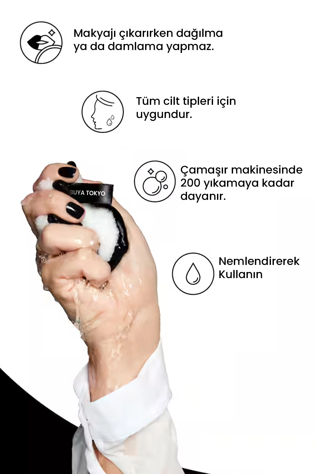 2’li Set Tekrar Kullanılabilir Makyaj Temizleme Pedi – Nazik Temizleme, Yıkanabilir | Mor Desenli