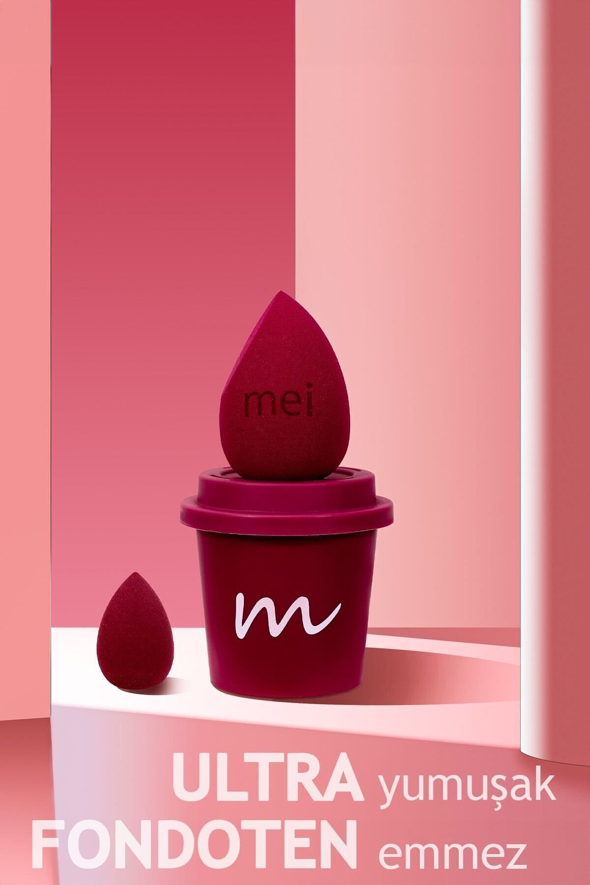 Makyaj Süngeri Fondöten Emmeyen Sponge Coffee Cup Hijyenik Bordo 1 Pro 1 Mini