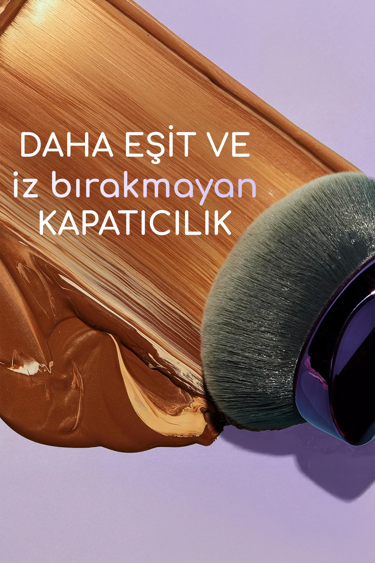 Vücut Makyaj Fırçası Büyük Oval Kabuki Brush Yumuşak Kıllı | Taşıma Keseli