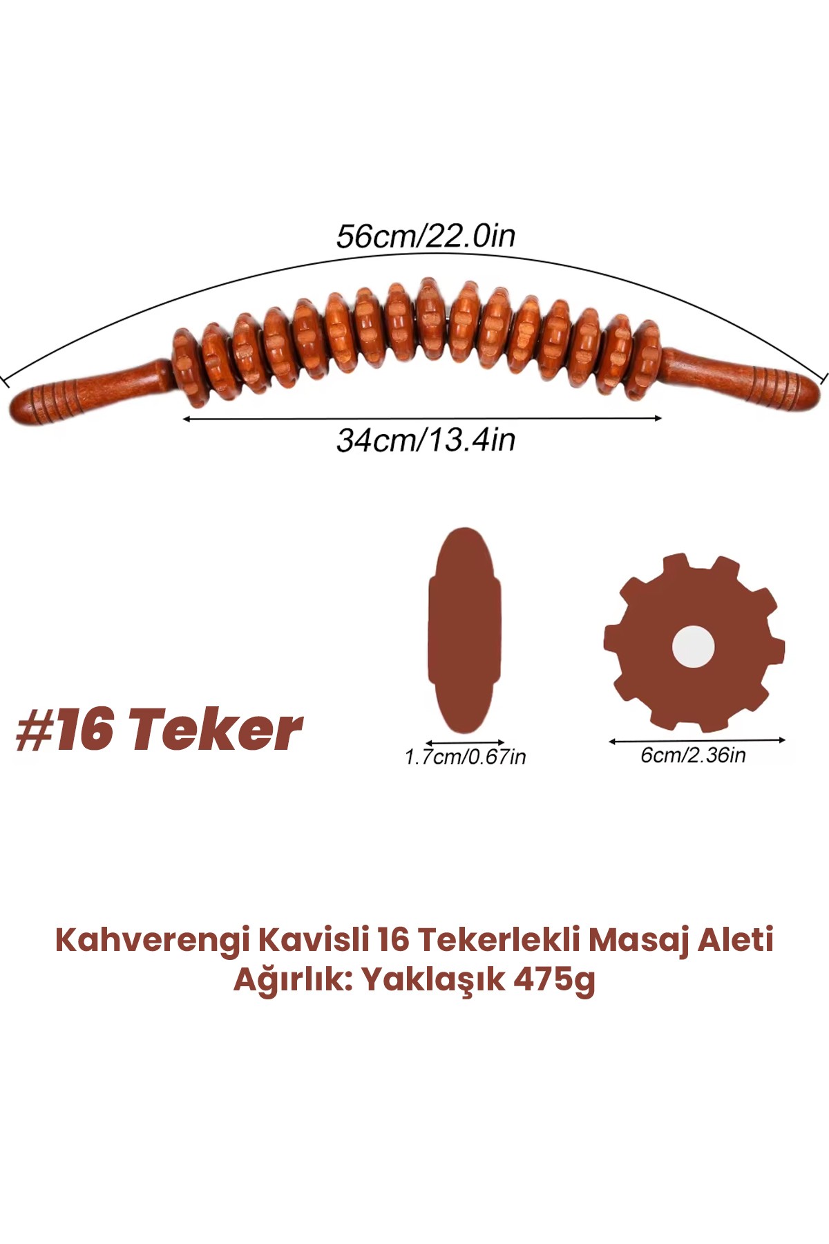 Esnek 16 Tekerlekli Ahşap Gua Sha Masaj Çubuğu | Lenf Drenajı ve Selülit Karşıtı Roller