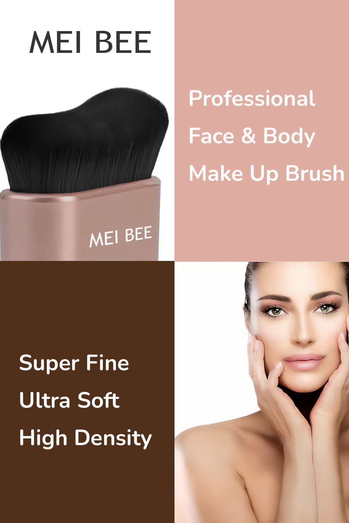 Bee Vegan Yüz Ve Vücut Fondöten Fırçası Bronzlaşma Fondoten Fırçası Face and Body Makeup Brush